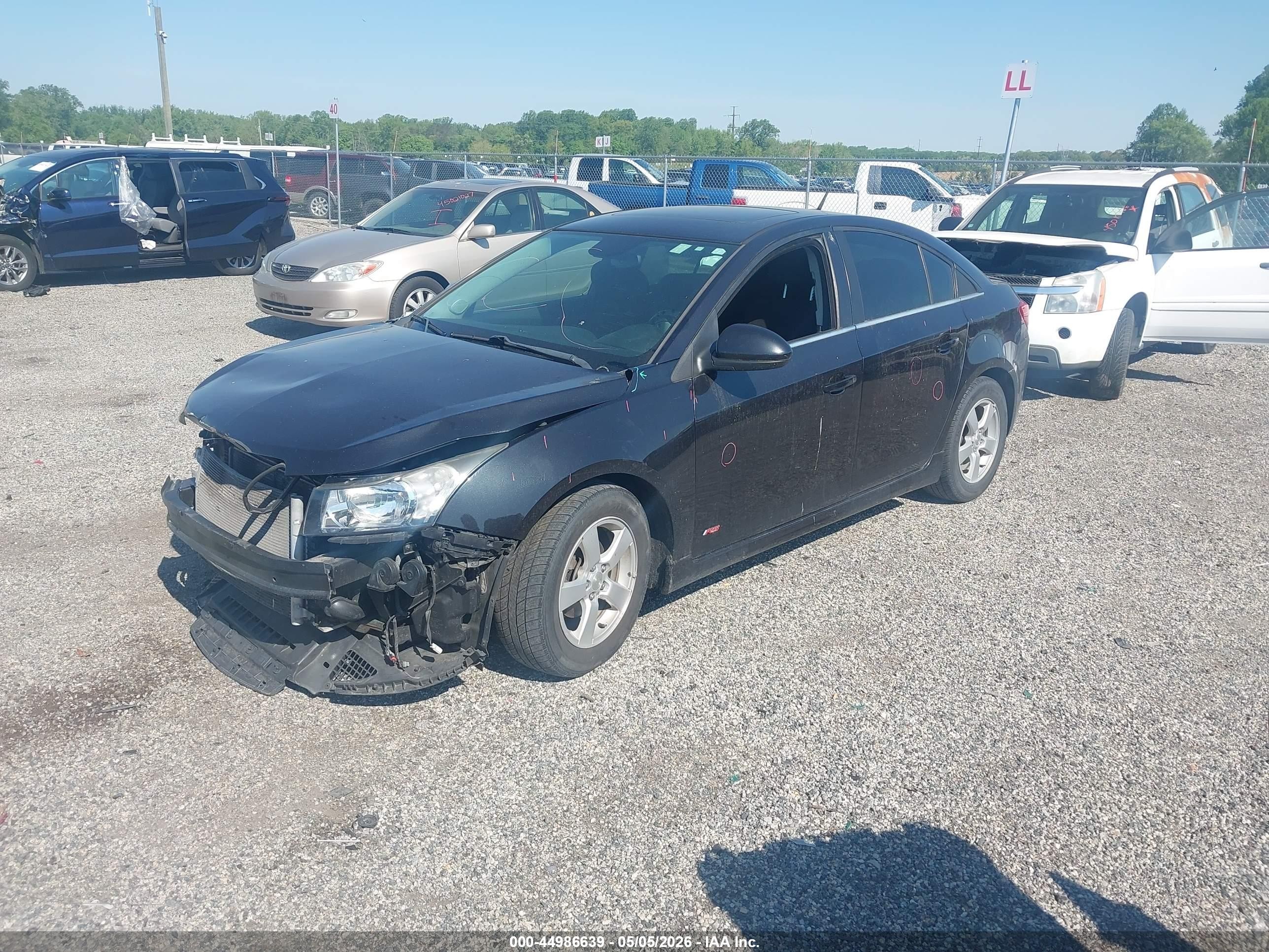 2014 Chevrolet Cruze 1lt Auto Black vin: 1G1PC5SB7E7454142