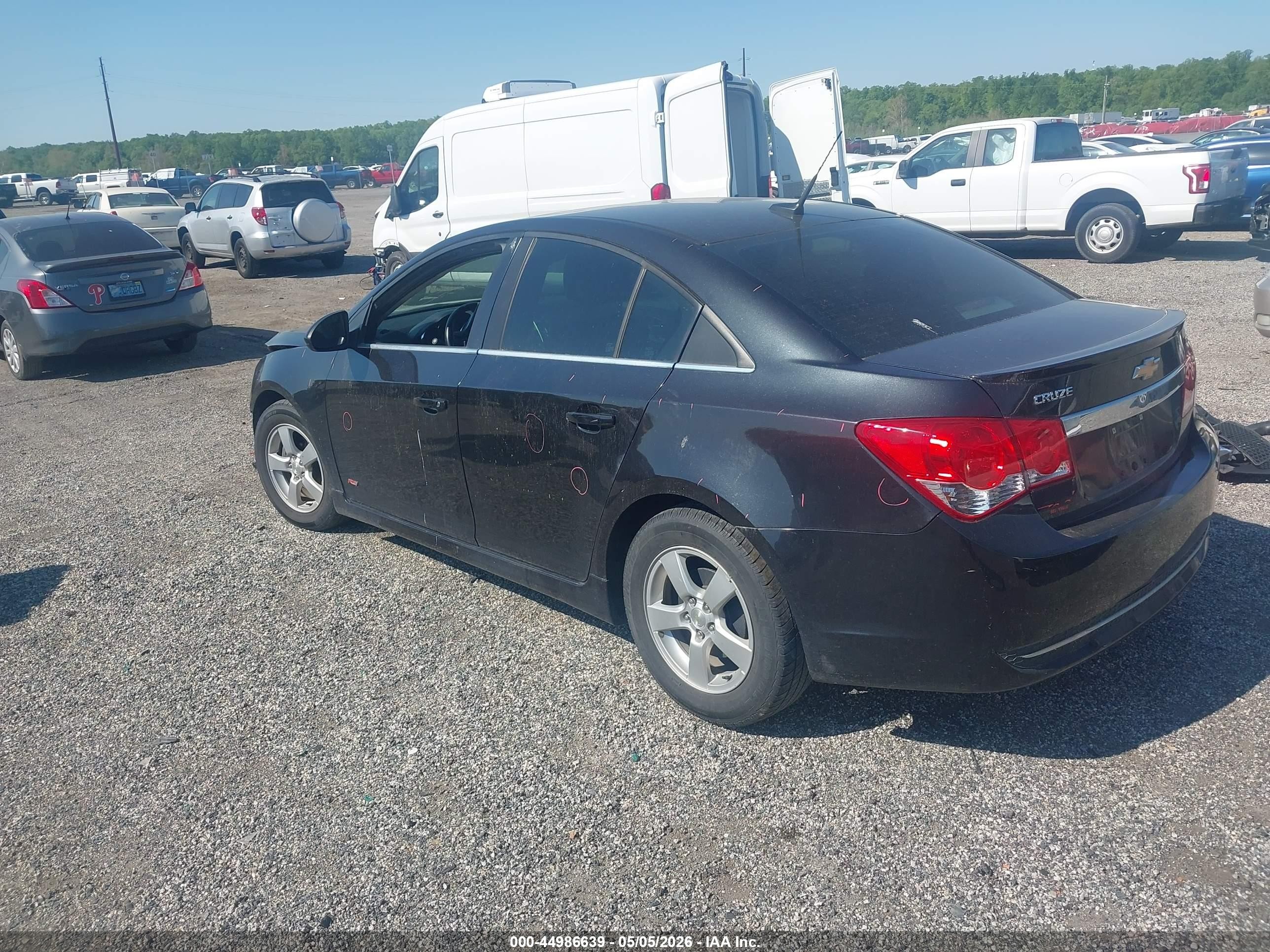 2014 Chevrolet Cruze 1lt Auto Black vin: 1G1PC5SB7E7454142