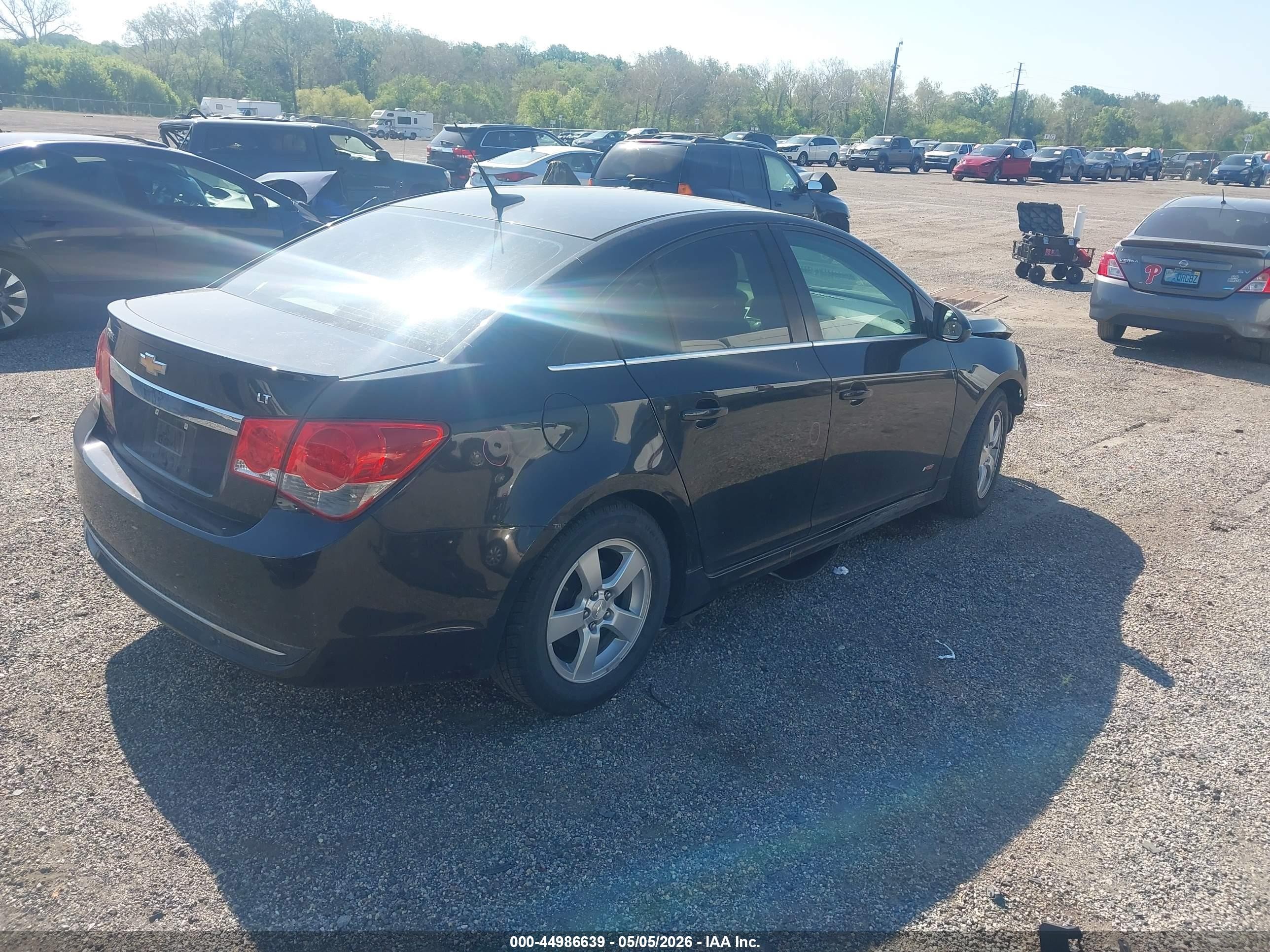 2014 Chevrolet Cruze 1lt Auto Black vin: 1G1PC5SB7E7454142