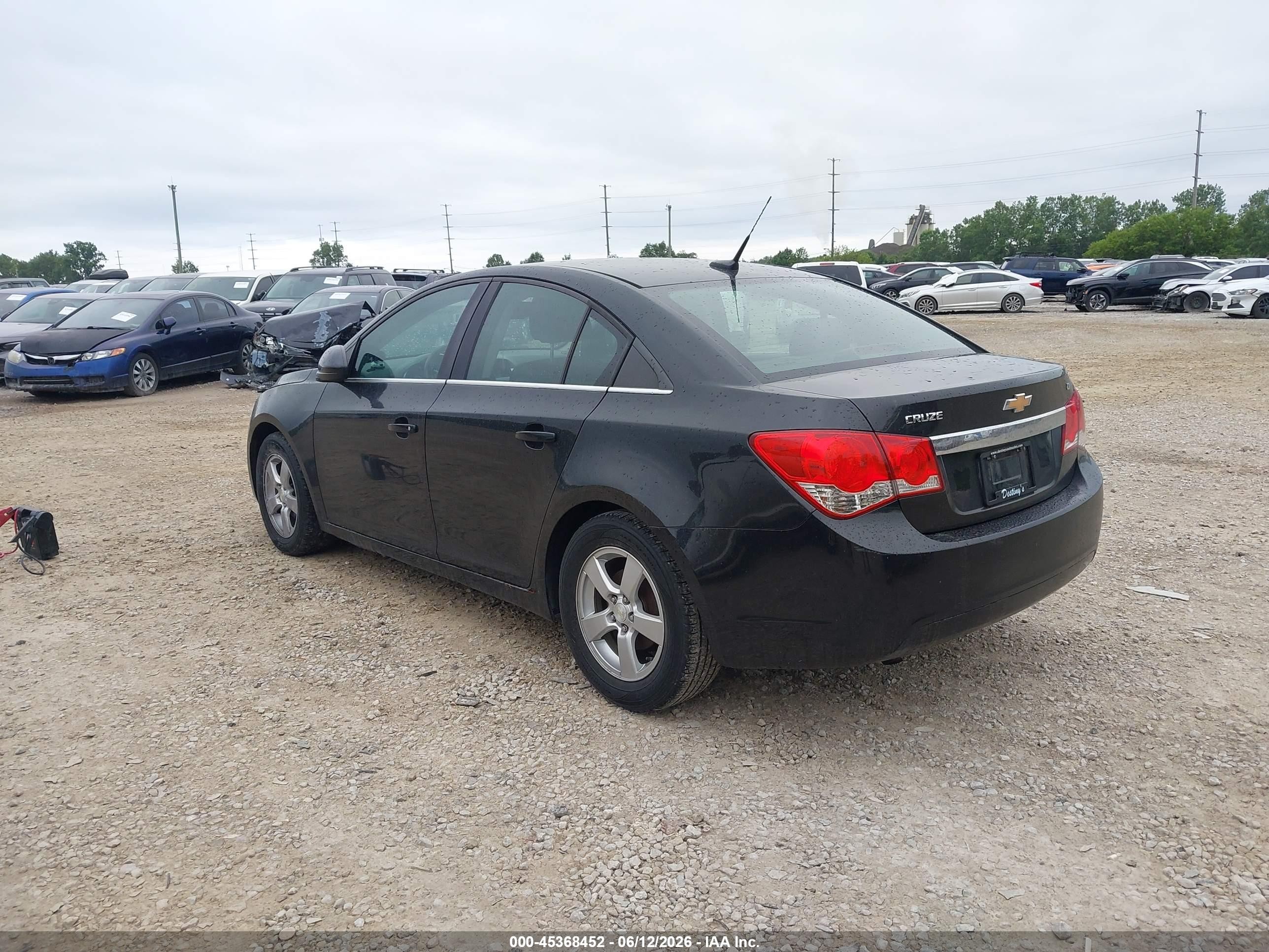 2014 Chevrolet Cruze 1lt Auto Black vin: 1G1PC5SB7E7460653