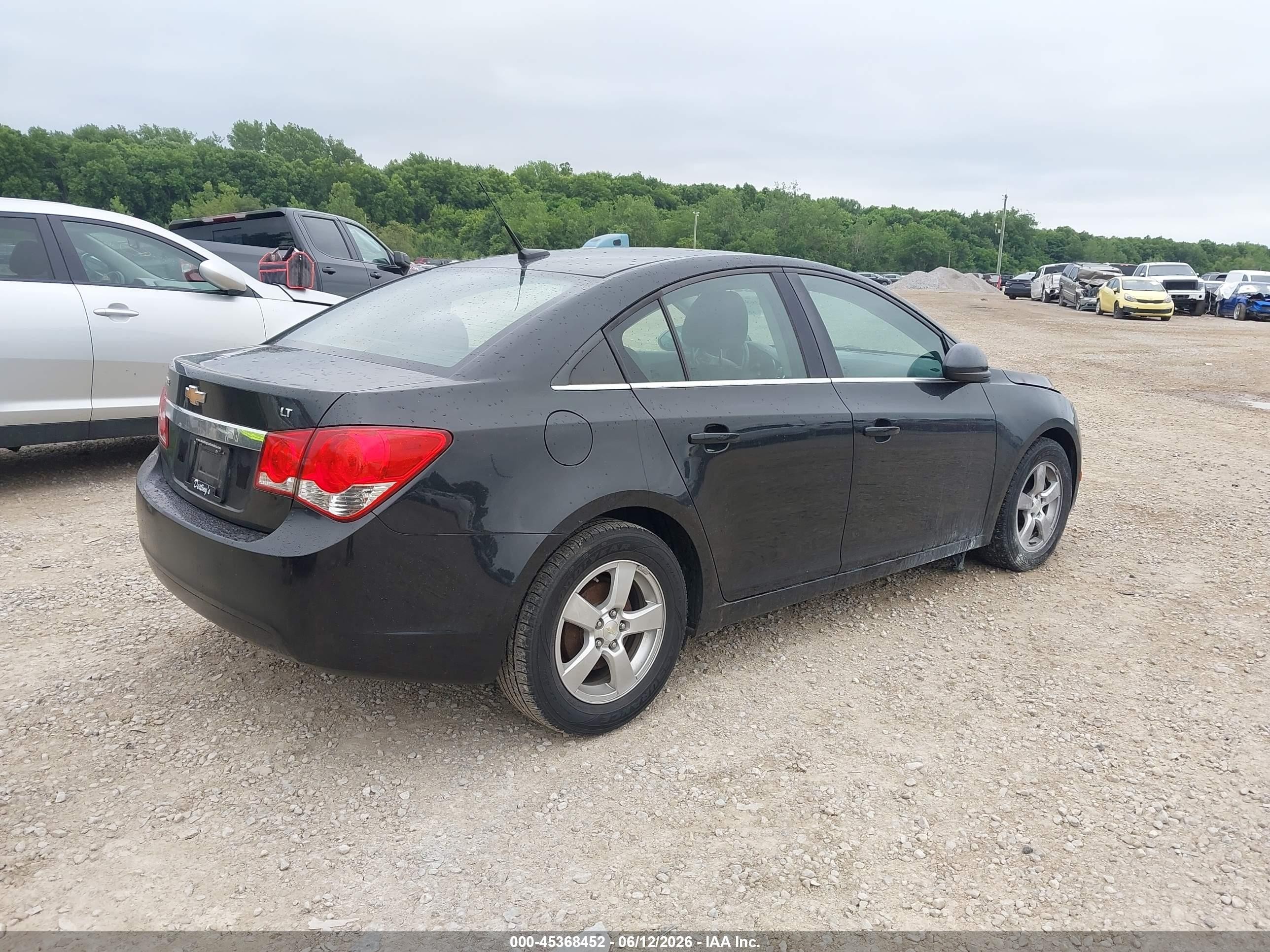 2014 Chevrolet Cruze 1lt Auto Black vin: 1G1PC5SB7E7460653