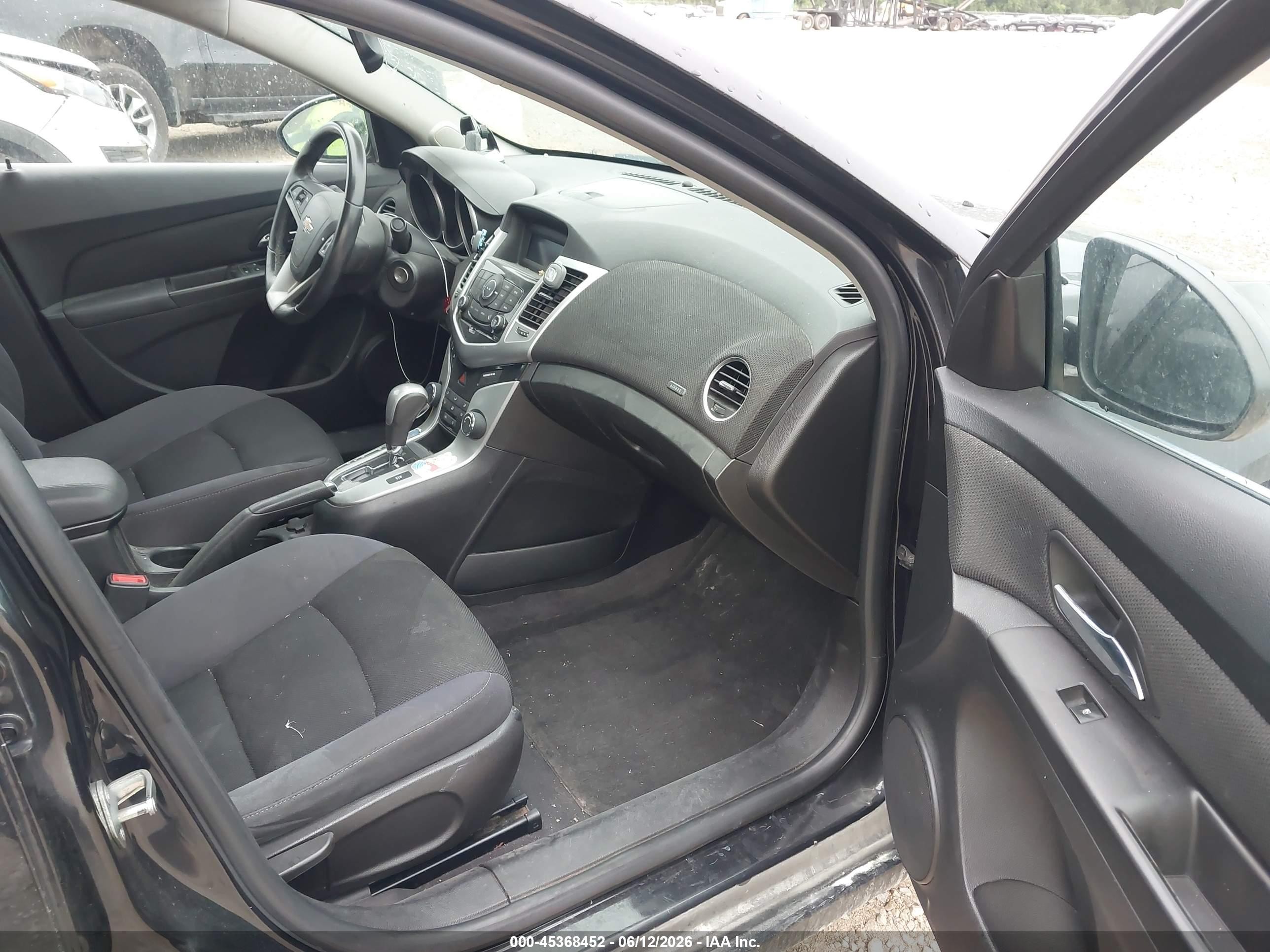 2014 Chevrolet Cruze 1lt Auto Black vin: 1G1PC5SB7E7460653