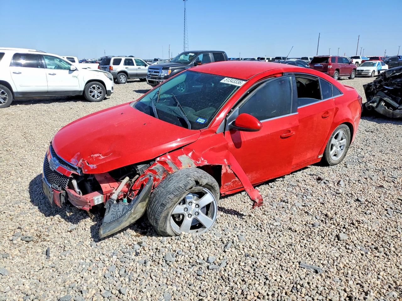 2014 Chevrolet Cruze Lt Red vin: 1G1PC5SB7E7462144