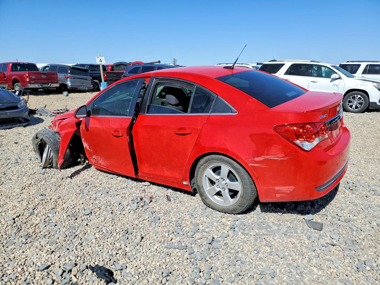 2014 Chevrolet Cruze Lt Red vin: 1G1PC5SB7E7462144