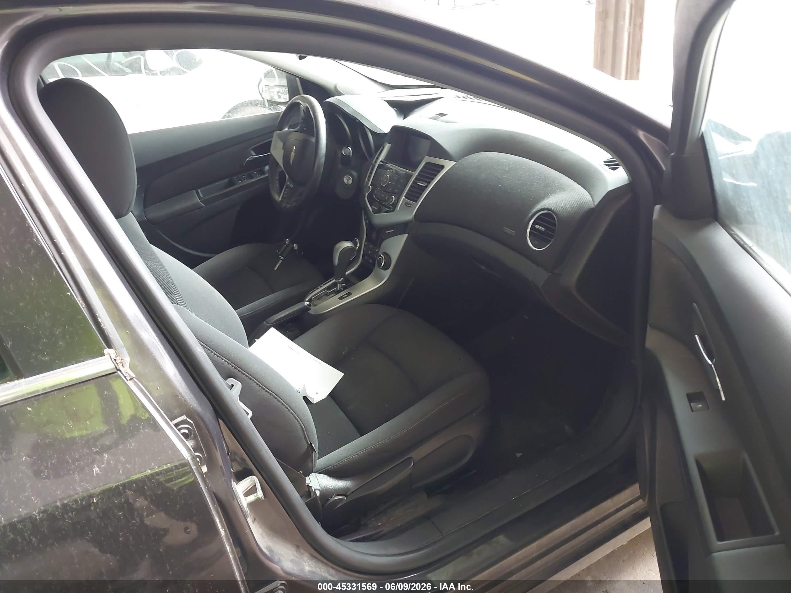 2014 Chevrolet Cruze 1lt Auto Black vin: 1G1PC5SB7E7463780