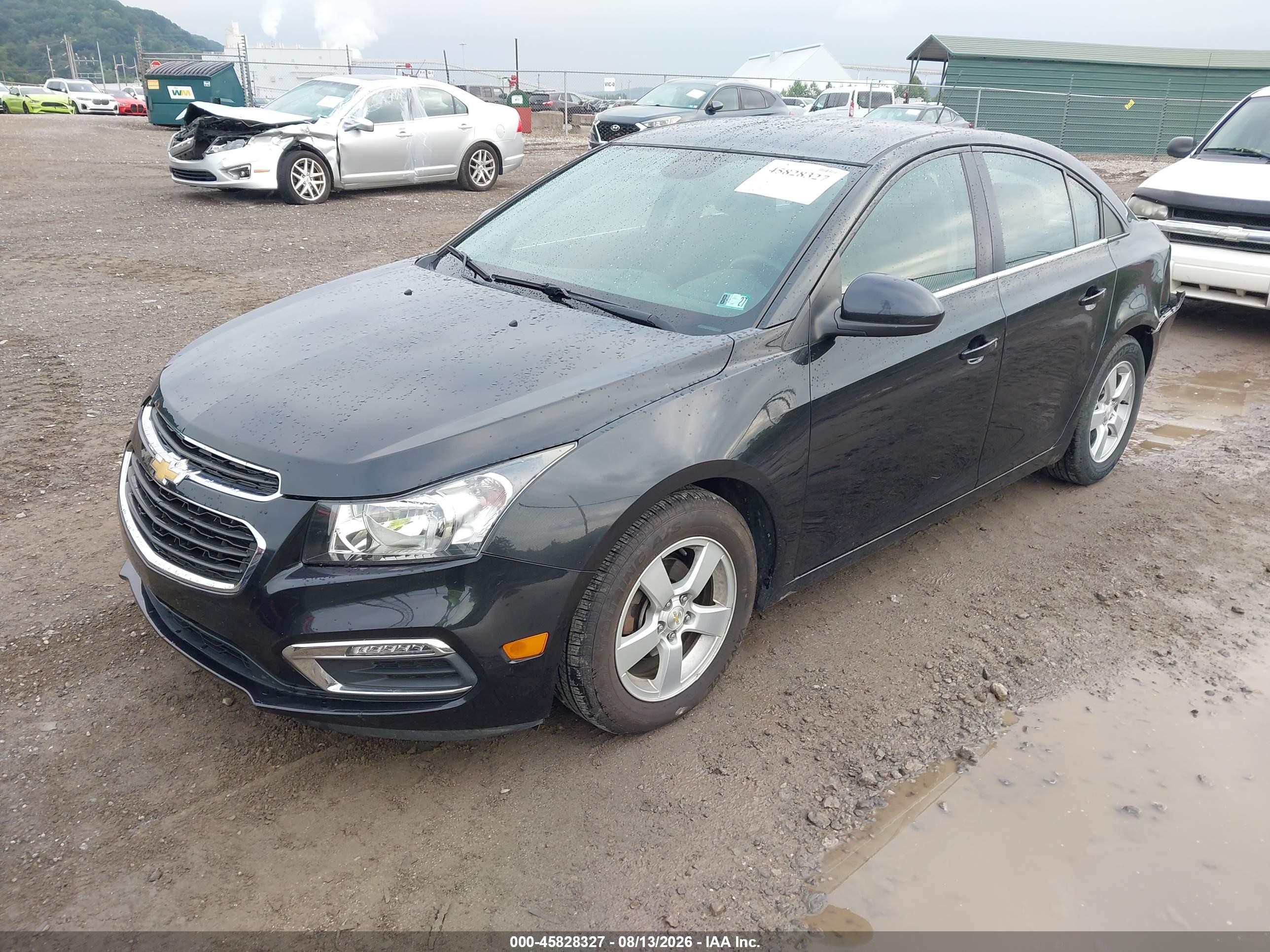 2015 Chevrolet Cruze 1lt Auto Черный vin: 1G1PC5SB7F7110148