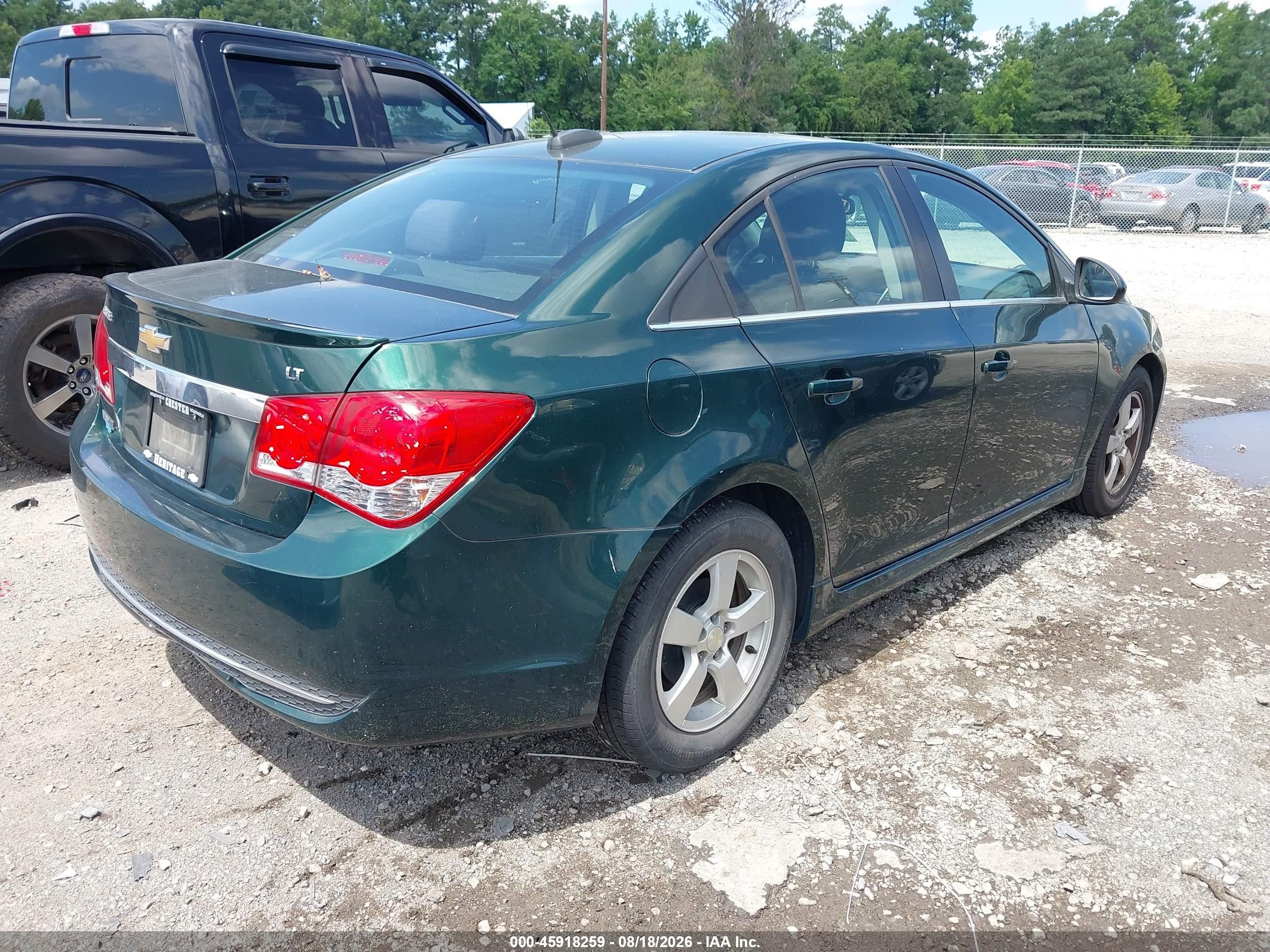 2015 Chevrolet Cruze 1lt Auto Green vin: 1G1PC5SB7F7112207
