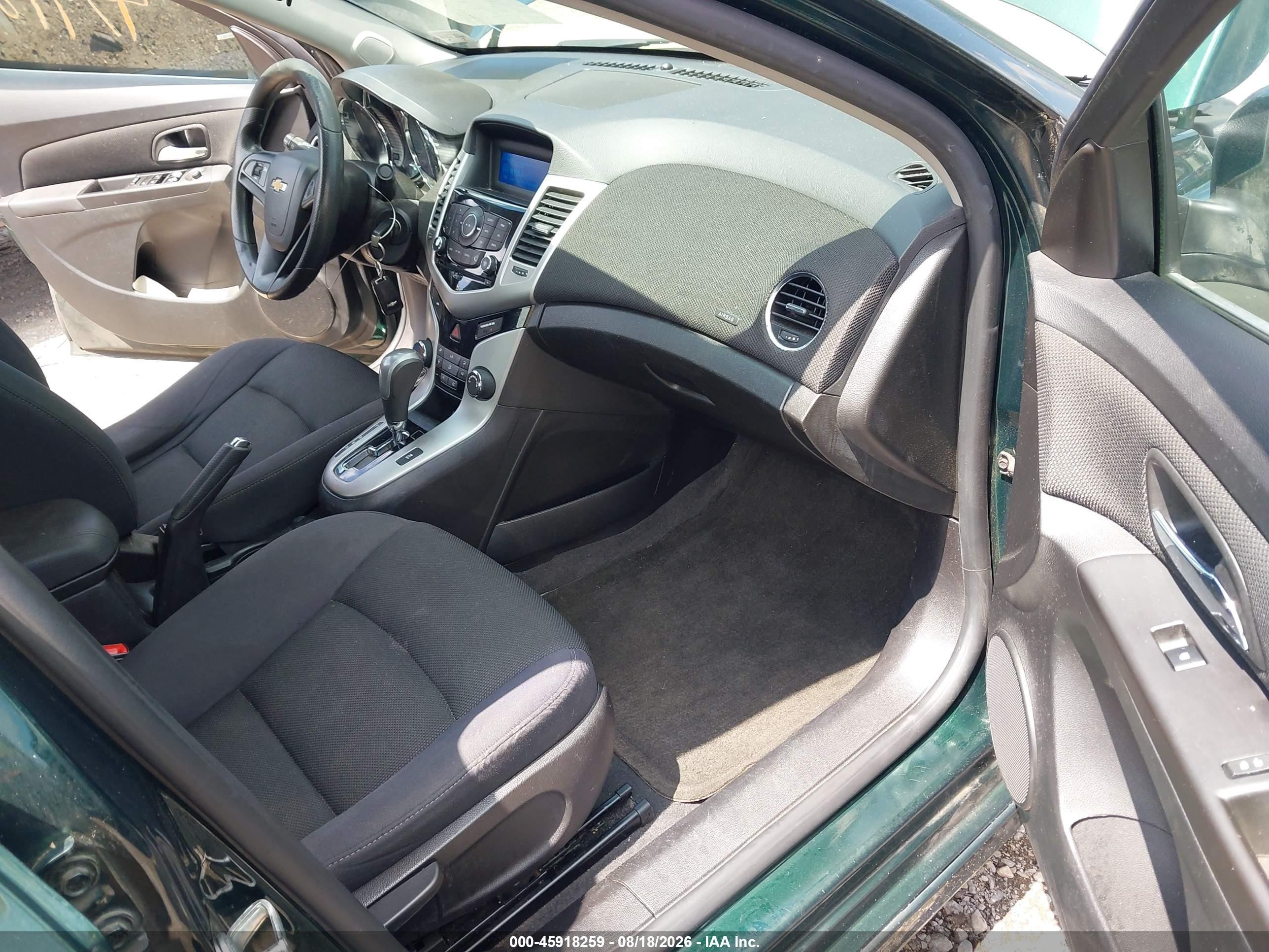 2015 Chevrolet Cruze 1lt Auto Green vin: 1G1PC5SB7F7112207
