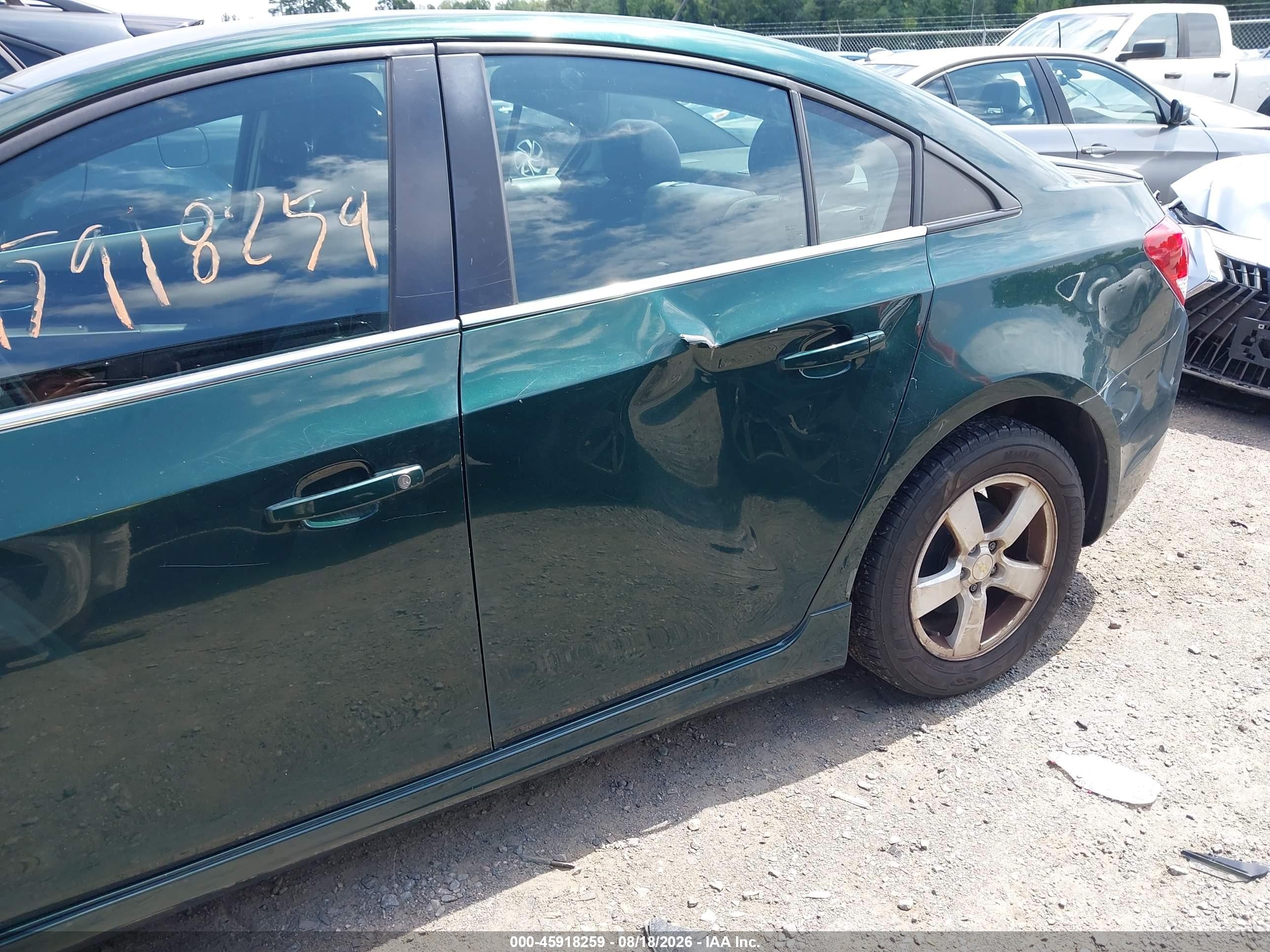 2015 Chevrolet Cruze 1lt Auto Green vin: 1G1PC5SB7F7112207