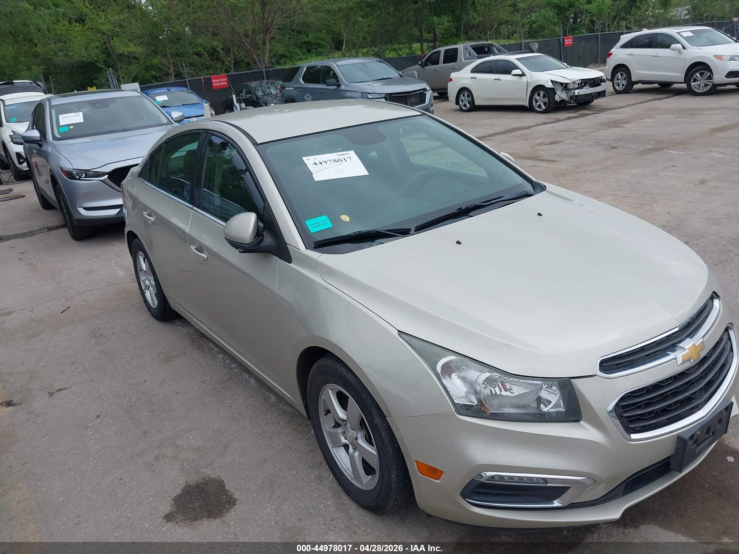 2015 Chevrolet Cruze 1lt Auto Tan vin: 1G1PC5SB7F7140511