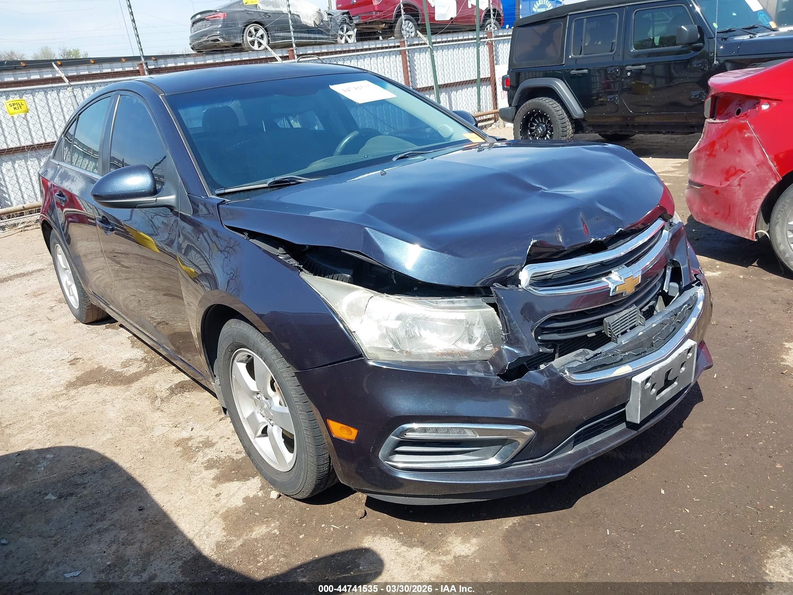 2015 Chevrolet Cruze 1lt Auto Blue vin: 1G1PC5SB7F7142792