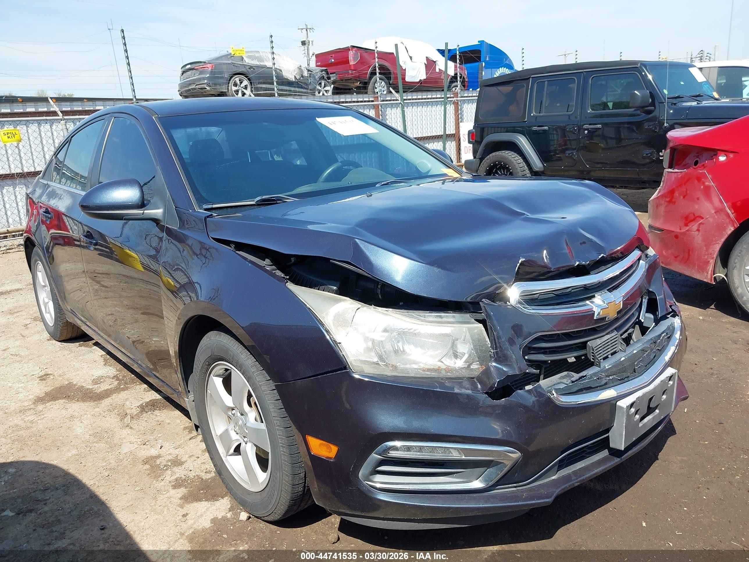 2015 Chevrolet Cruze 1lt Auto Blue vin: 1G1PC5SB7F7142792