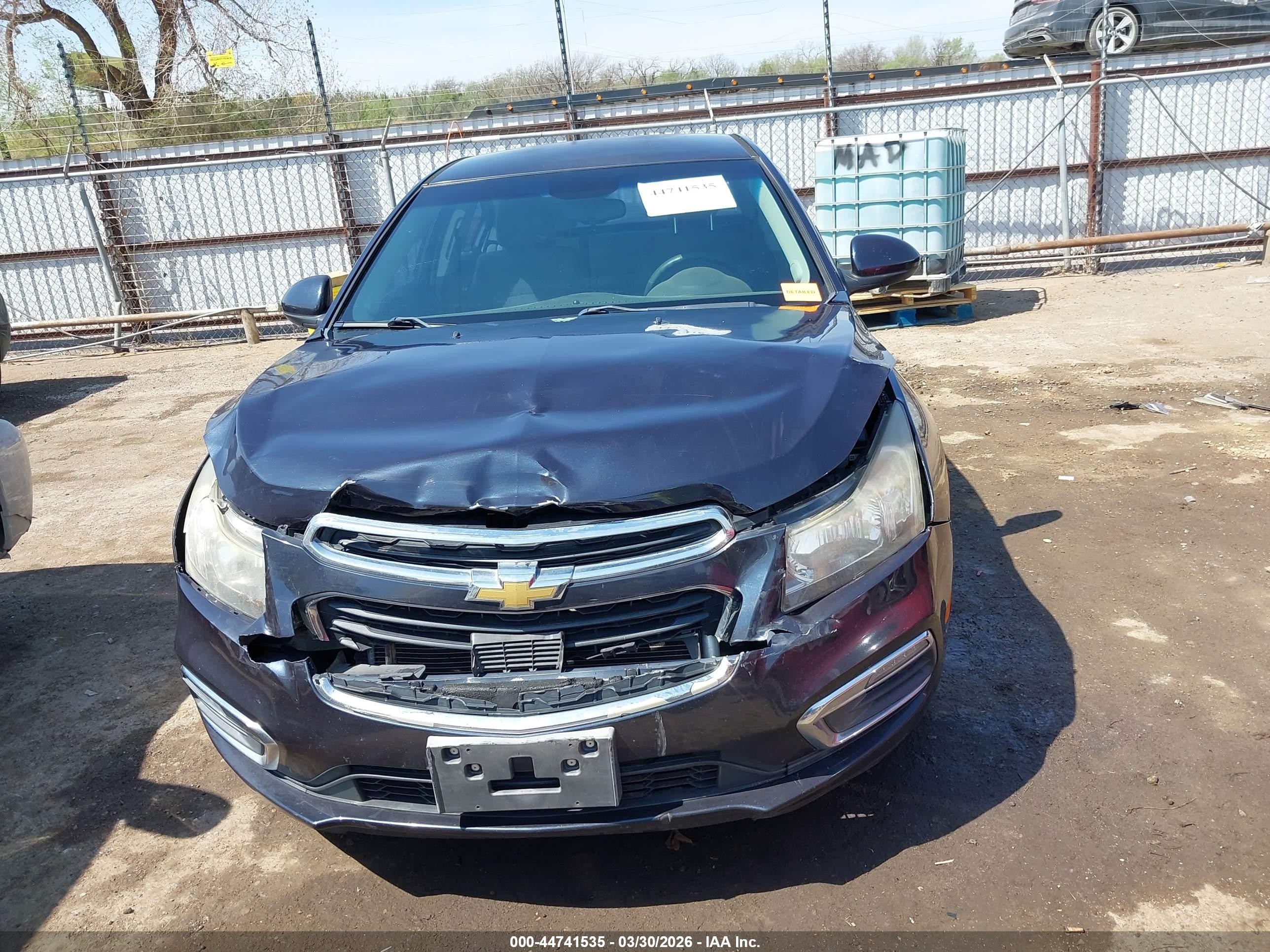 2015 Chevrolet Cruze 1lt Auto Blue vin: 1G1PC5SB7F7142792