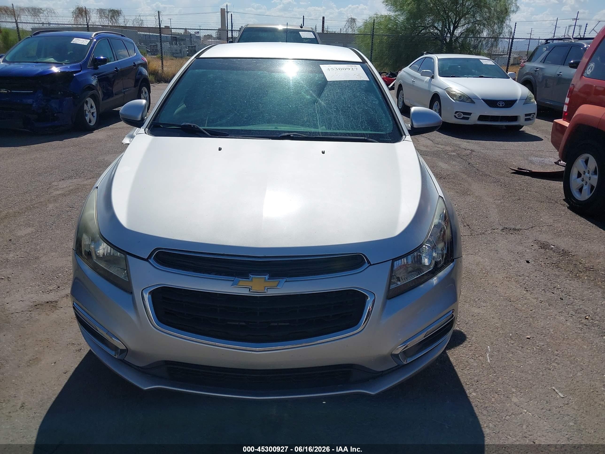 2015 Chevrolet Cruze 1lt Auto Silver vin: 1G1PC5SB7F7150360
