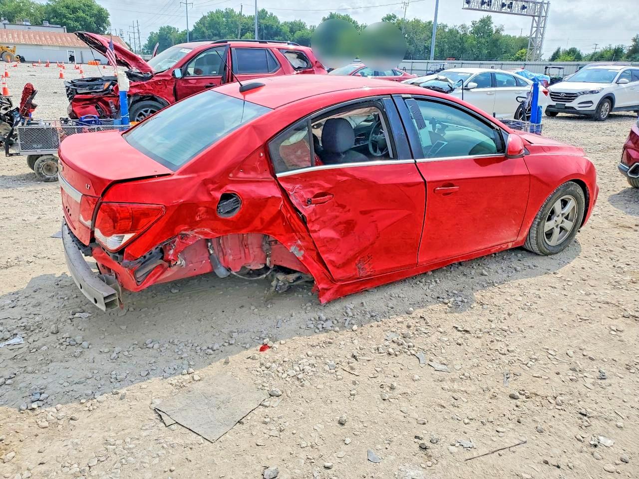 2015 Chevrolet Cruze Lt Red vin: 1G1PC5SB7F7169541