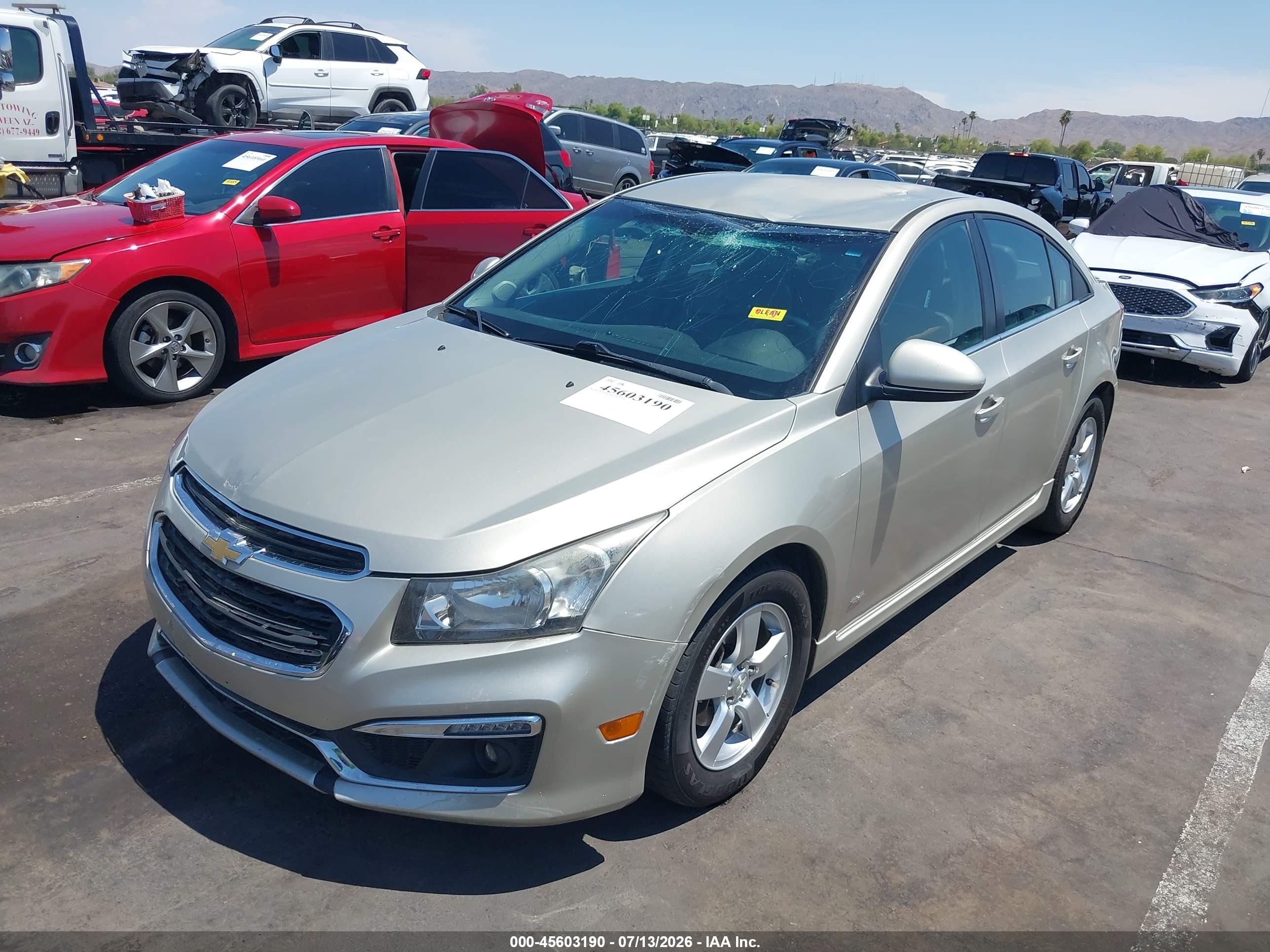 2015 Chevrolet Cruze 1lt Auto Beige vin: 1G1PC5SB7F7174223