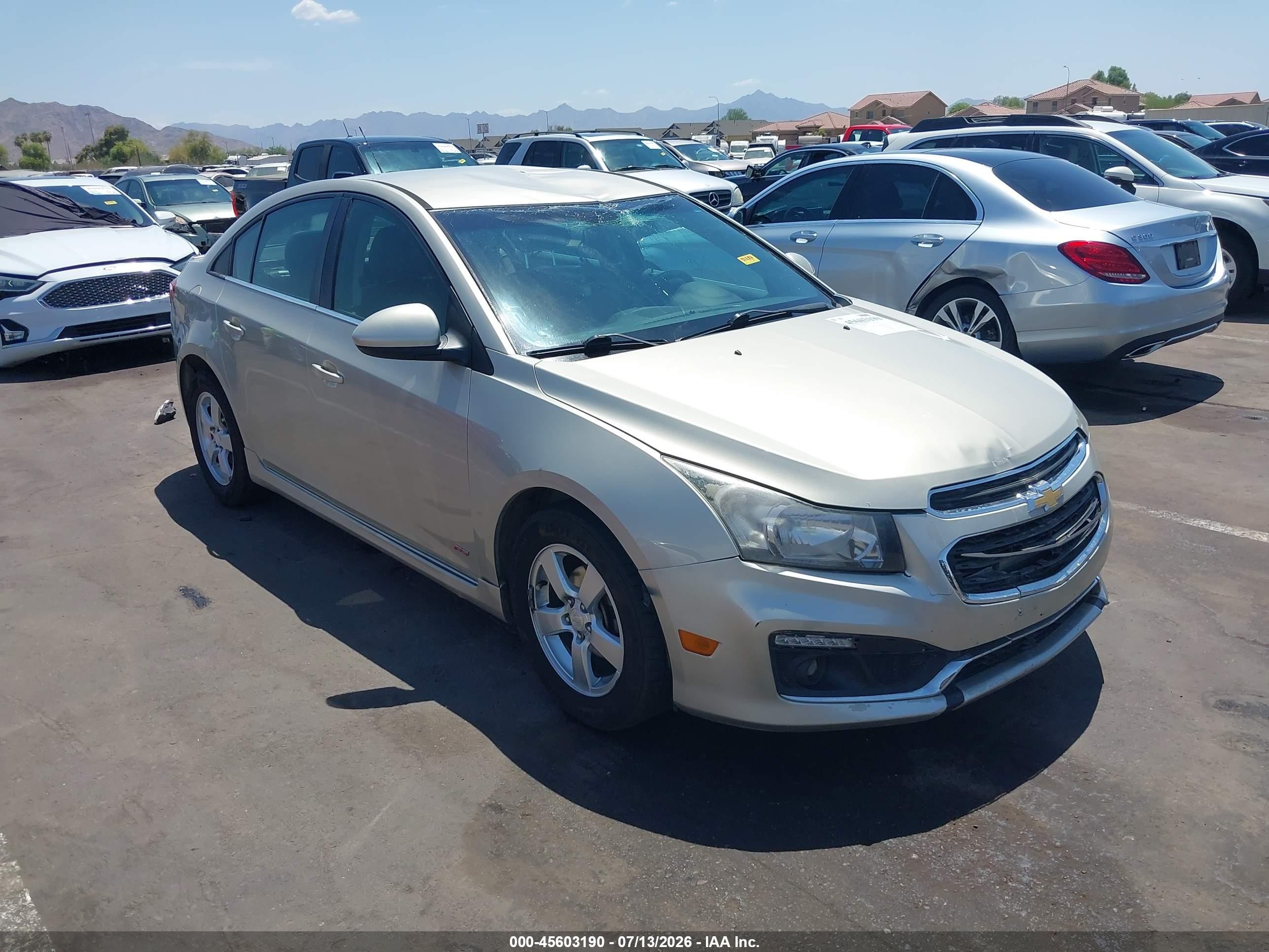 2015 Chevrolet Cruze 1lt Auto Beige vin: 1G1PC5SB7F7174223