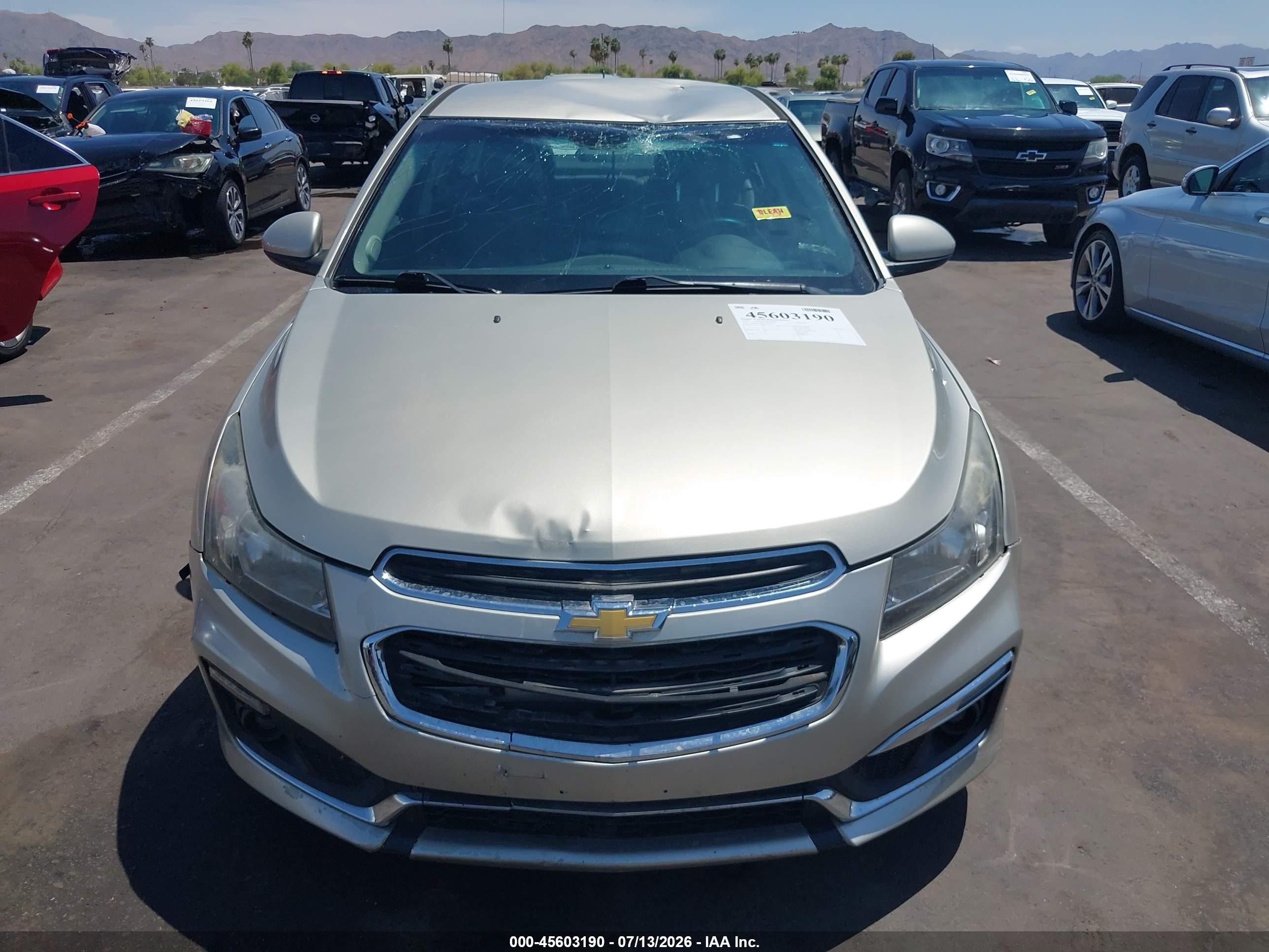 2015 Chevrolet Cruze 1lt Auto Beige vin: 1G1PC5SB7F7174223