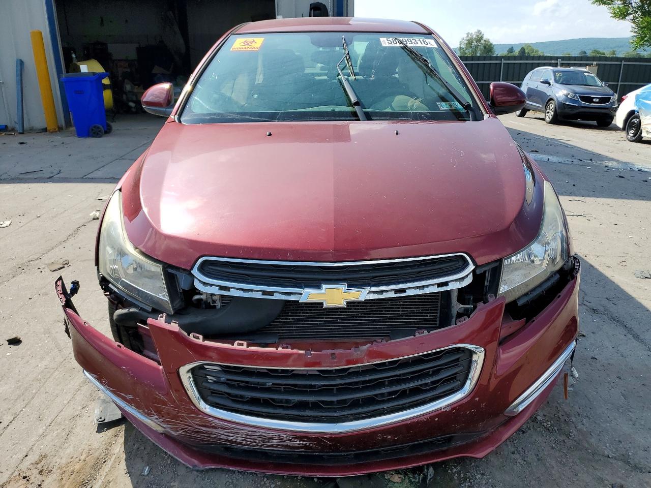 2015 Chevrolet Cruze Lt Maroon vin: 1G1PC5SB7F7183911