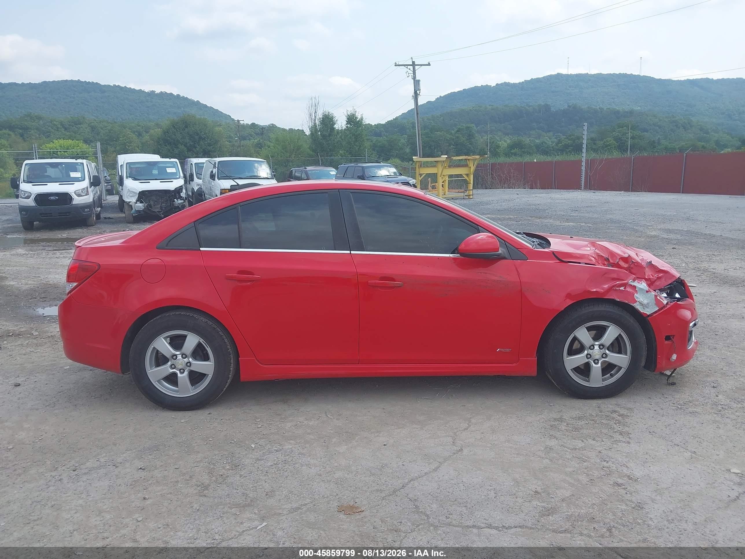 2015 Chevrolet Cruze 1lt Auto Red vin: 1G1PC5SB7F7187361