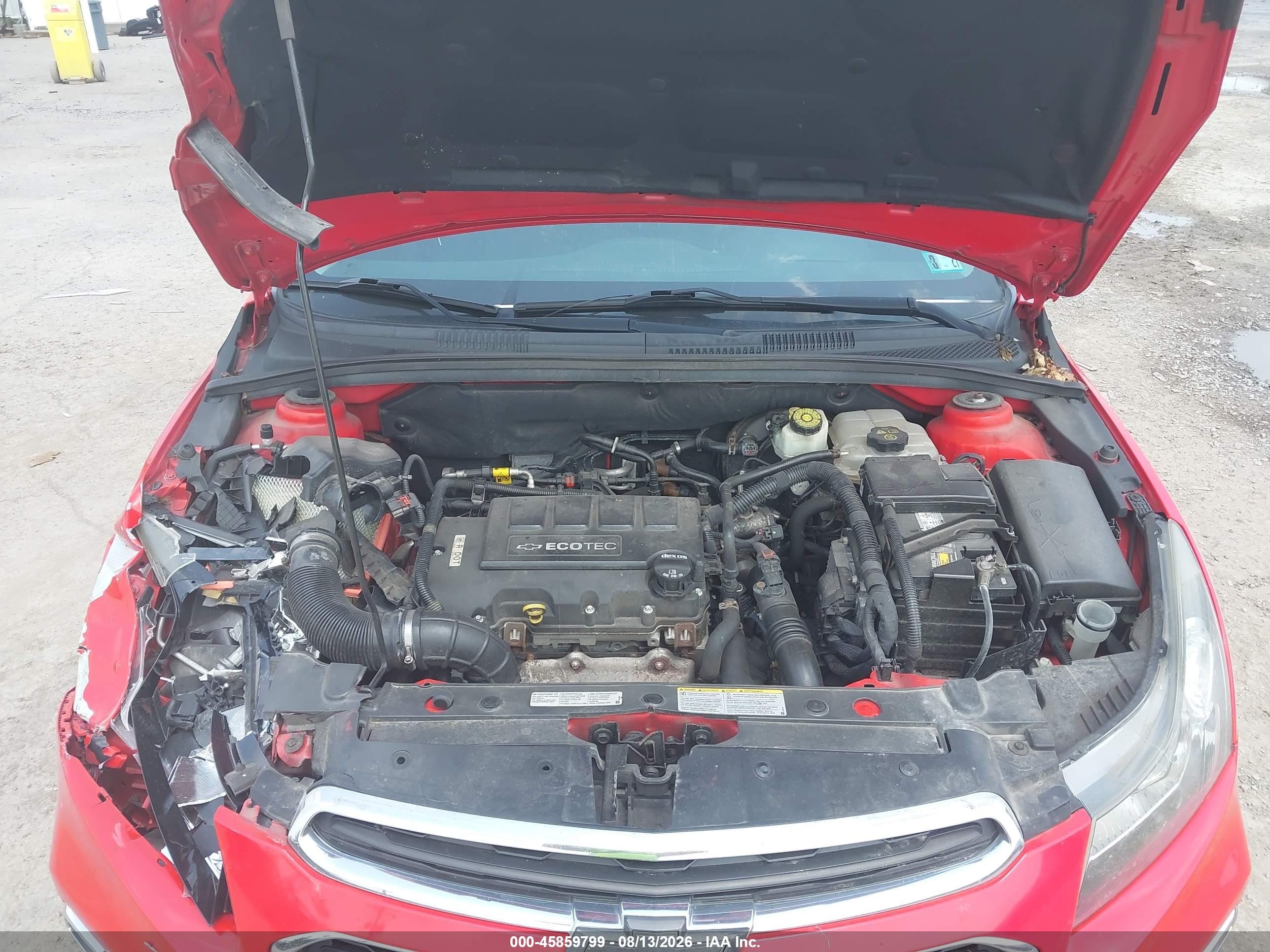 2015 Chevrolet Cruze 1lt Auto Red vin: 1G1PC5SB7F7187361