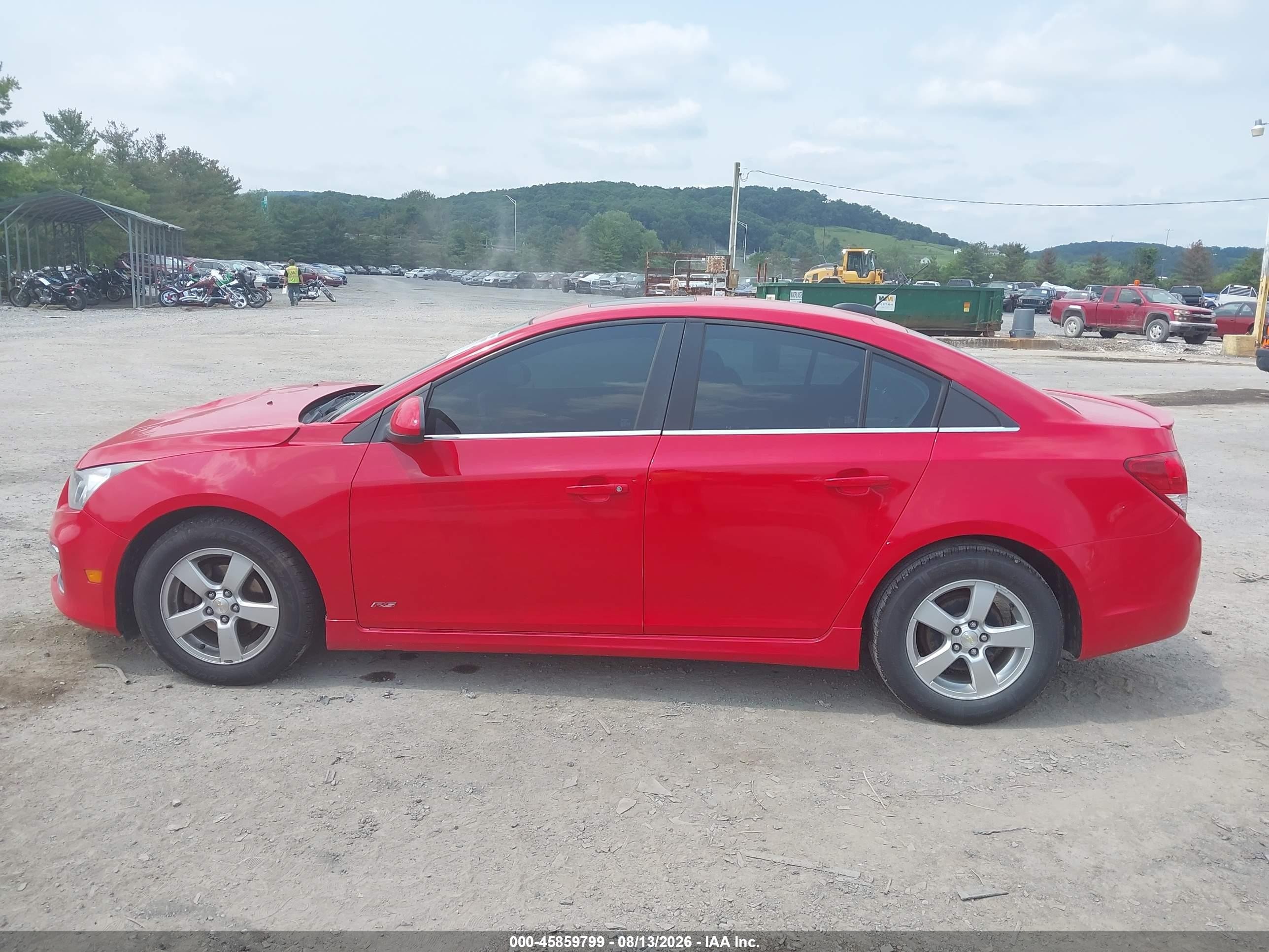 2015 Chevrolet Cruze 1lt Auto Red vin: 1G1PC5SB7F7187361