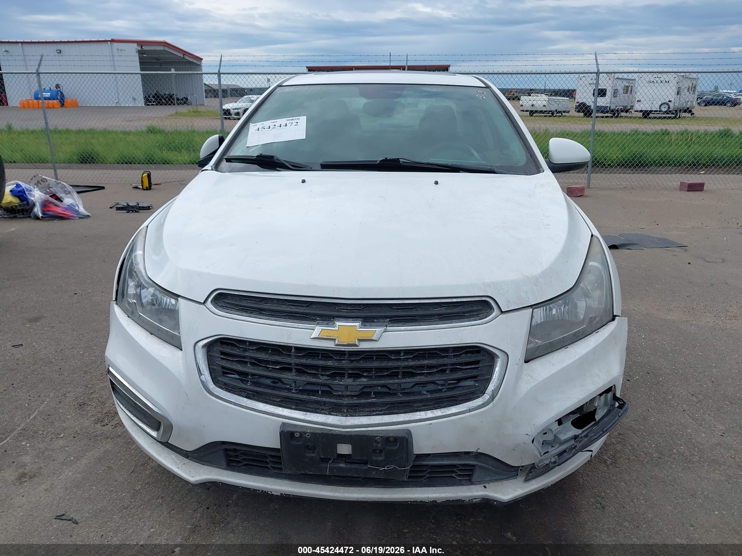 2015 Chevrolet Cruze 1lt Auto White vin: 1G1PC5SB7F7208094