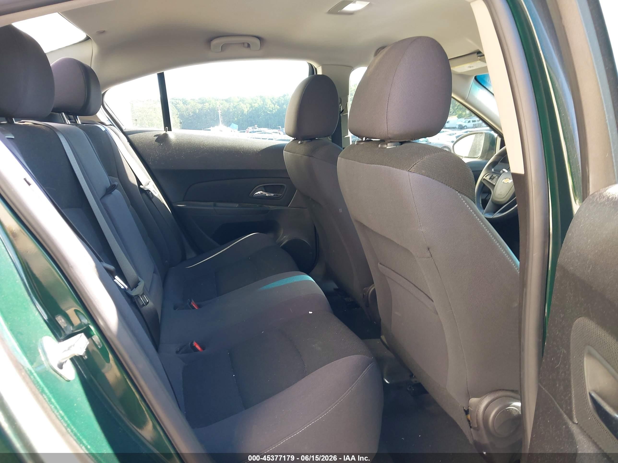 2015 Chevrolet Cruze 1lt Auto Green vin: 1G1PC5SB7F7253861