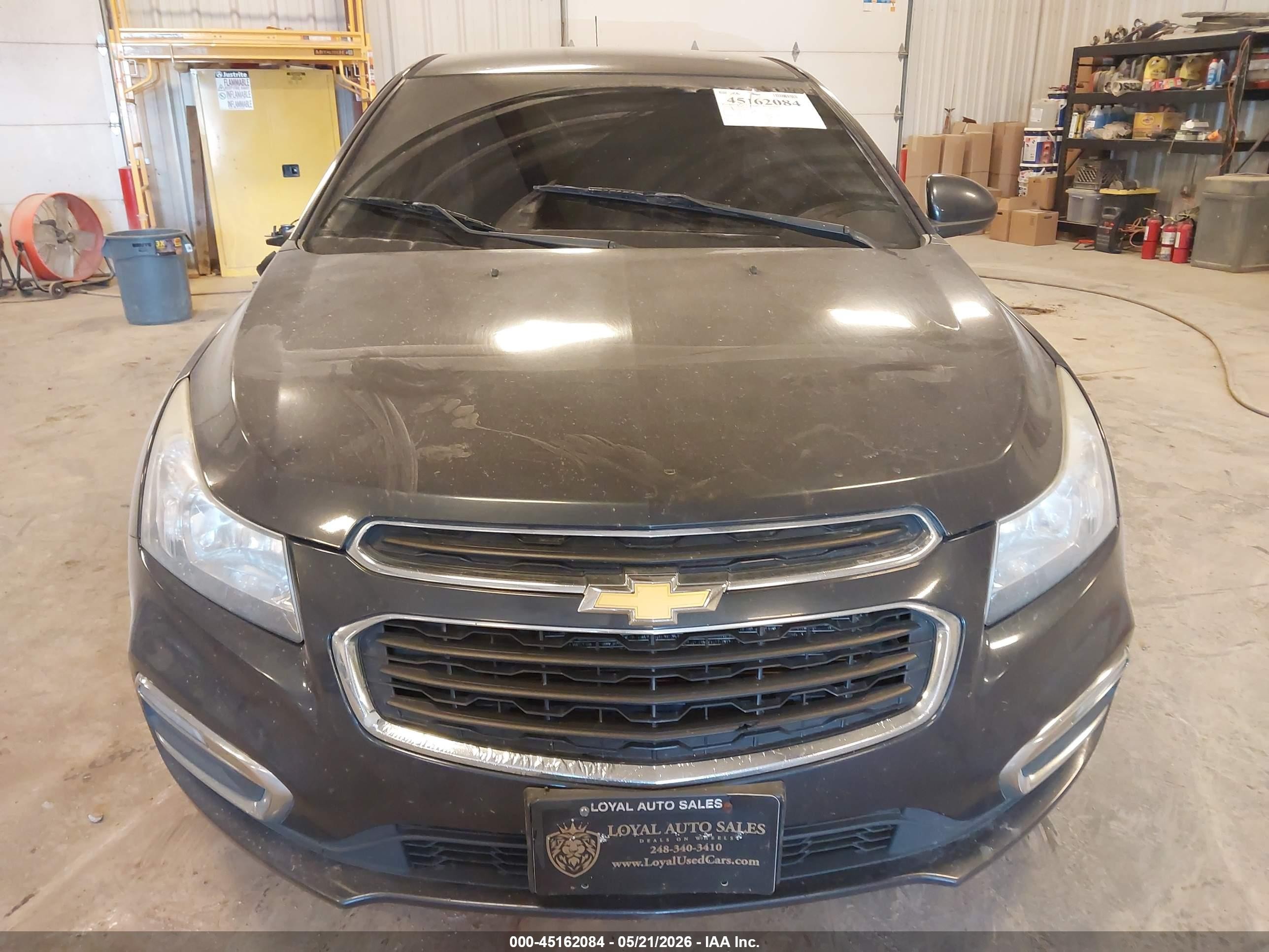 2015 Chevrolet Cruze 1lt Auto Gray vin: 1G1PC5SB7F7266366