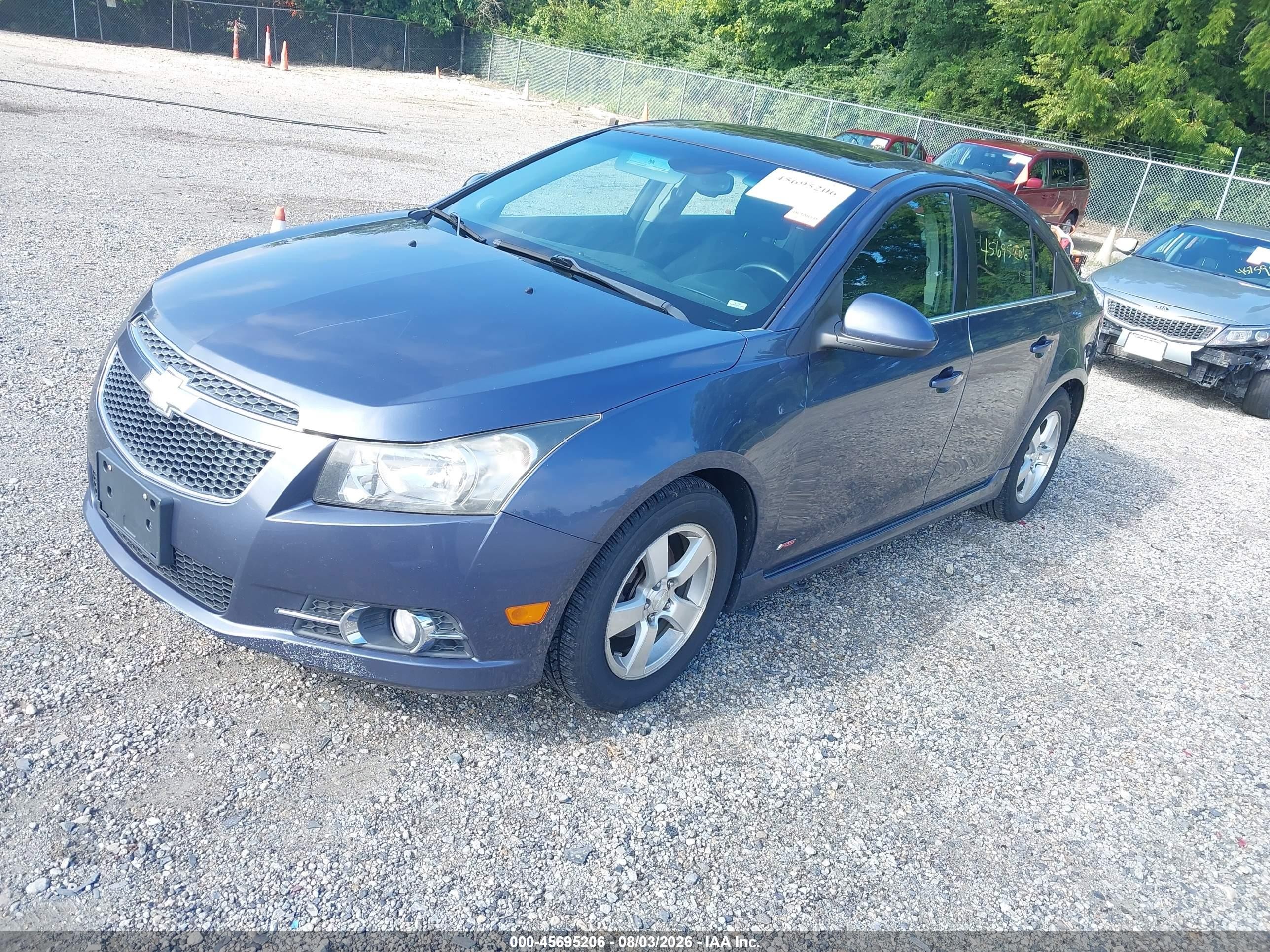 2013 Chevrolet Cruze 1lt Auto Light Blue vin: 1G1PC5SB8D7110883