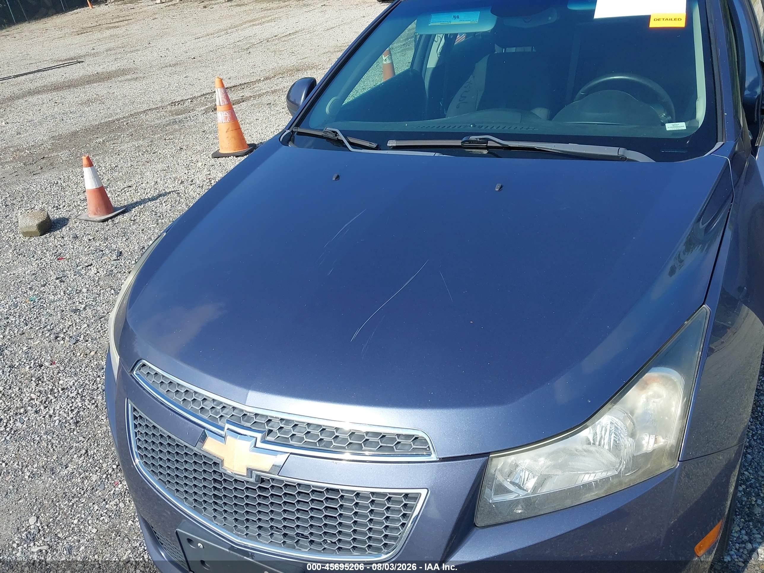 2013 Chevrolet Cruze 1lt Auto Light Blue vin: 1G1PC5SB8D7110883