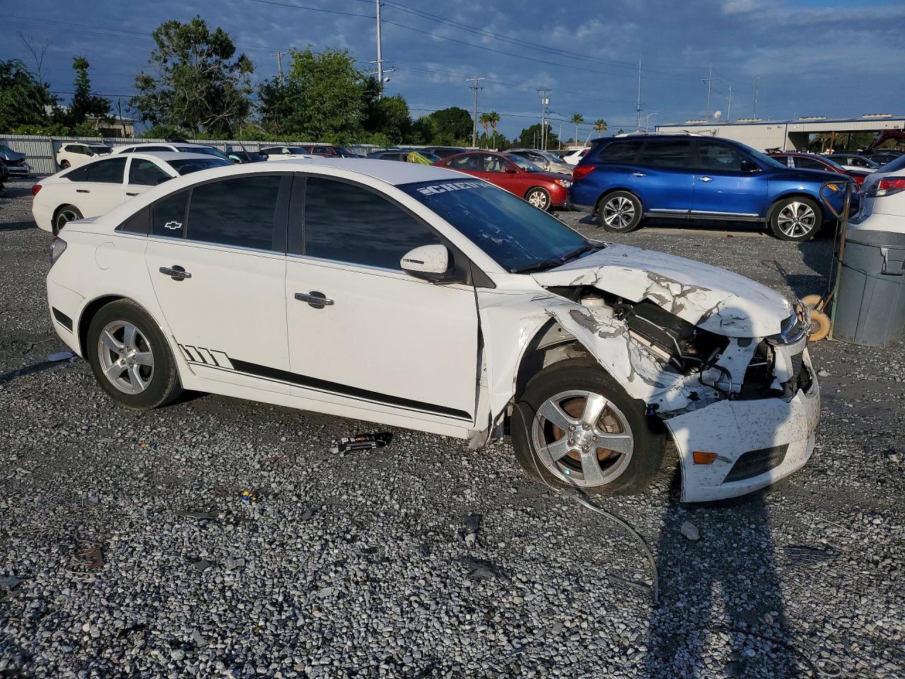 2013 Chevrolet Cruze Lt White vin: 1G1PC5SB8D7135136