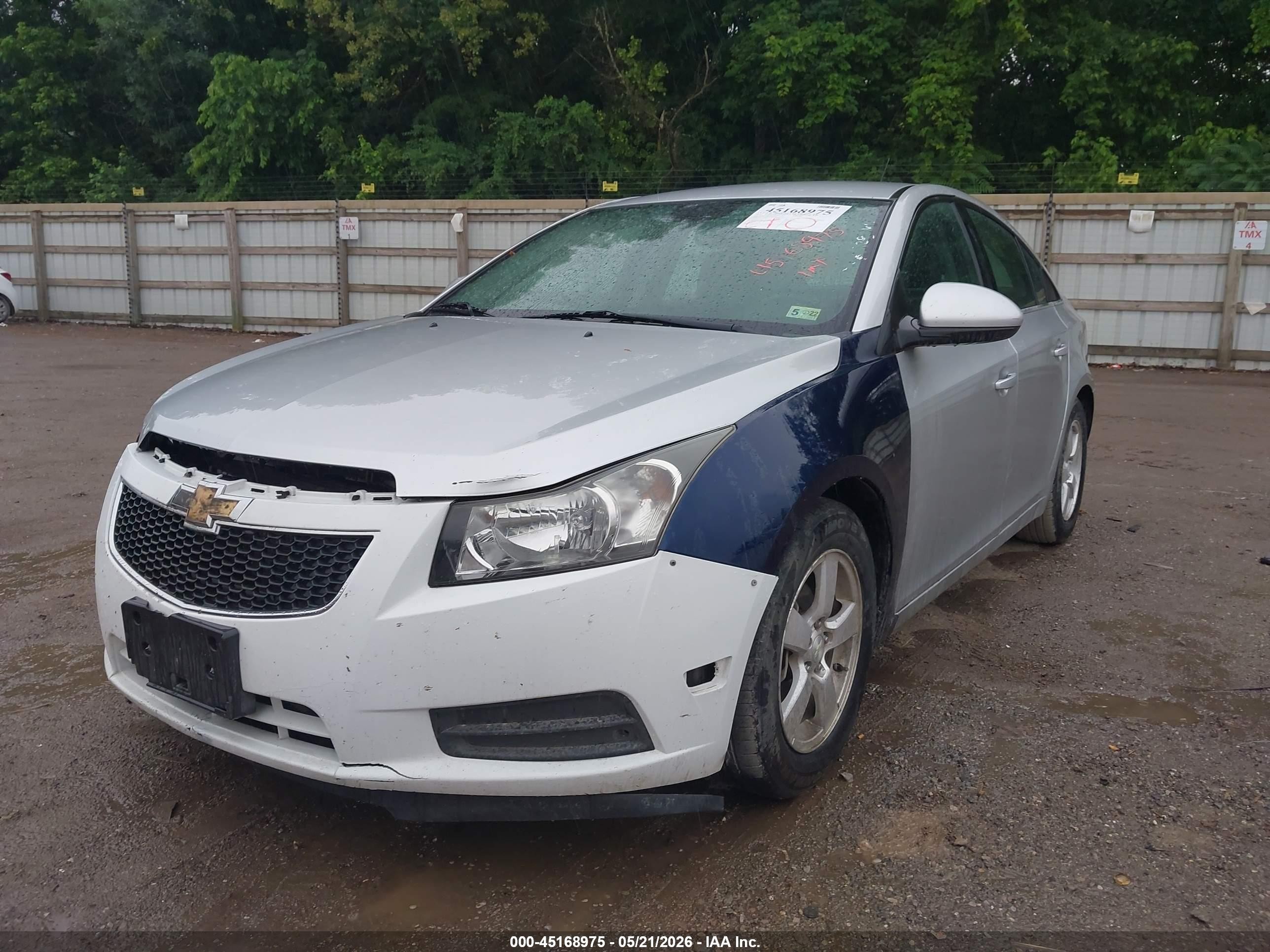 2013 Chevrolet Cruze 1lt Auto Silver vin: 1G1PC5SB8D7145570