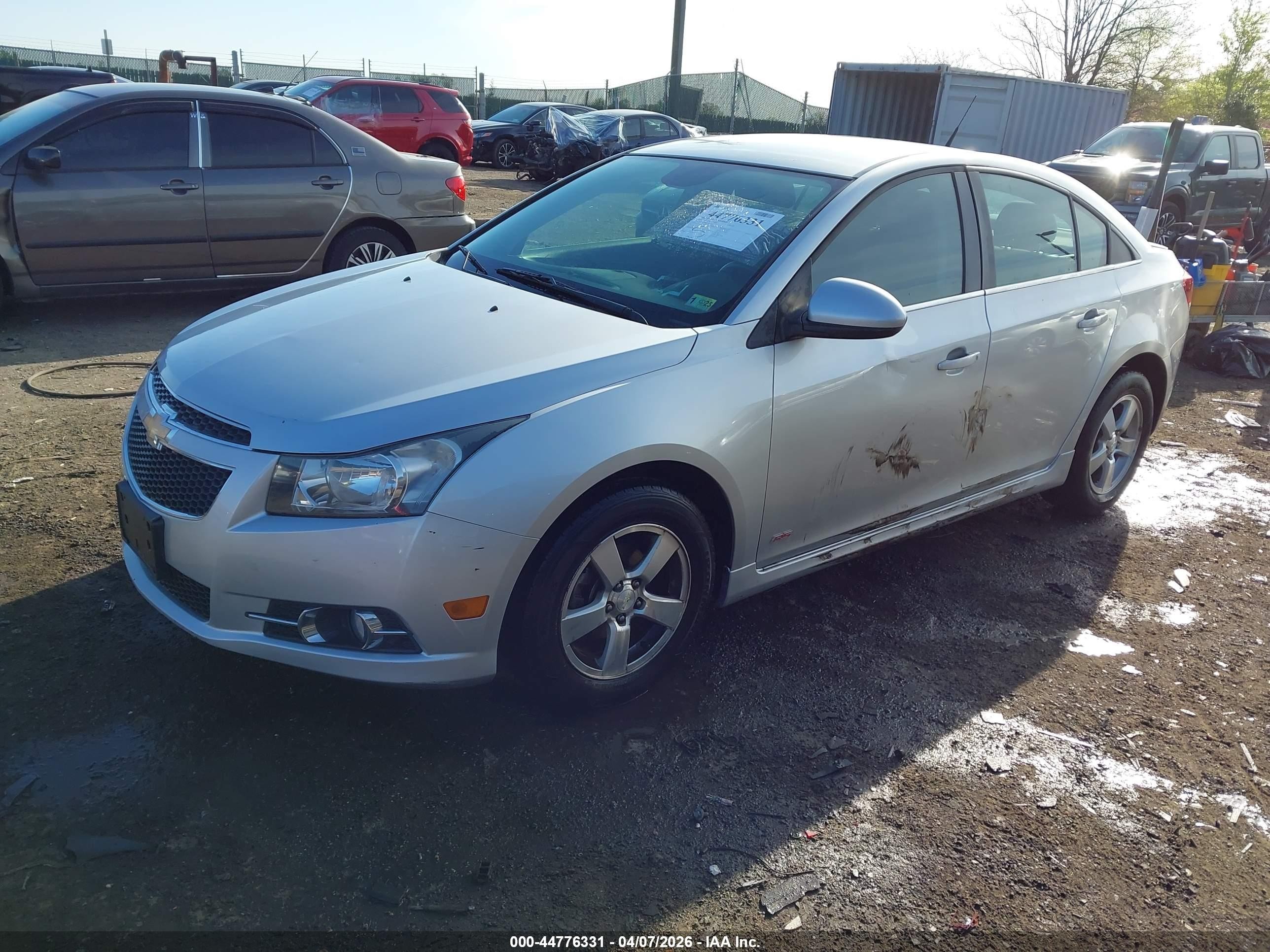 2013 Chevrolet Cruze 1lt Auto Silver vin: 1G1PC5SB8D7167455