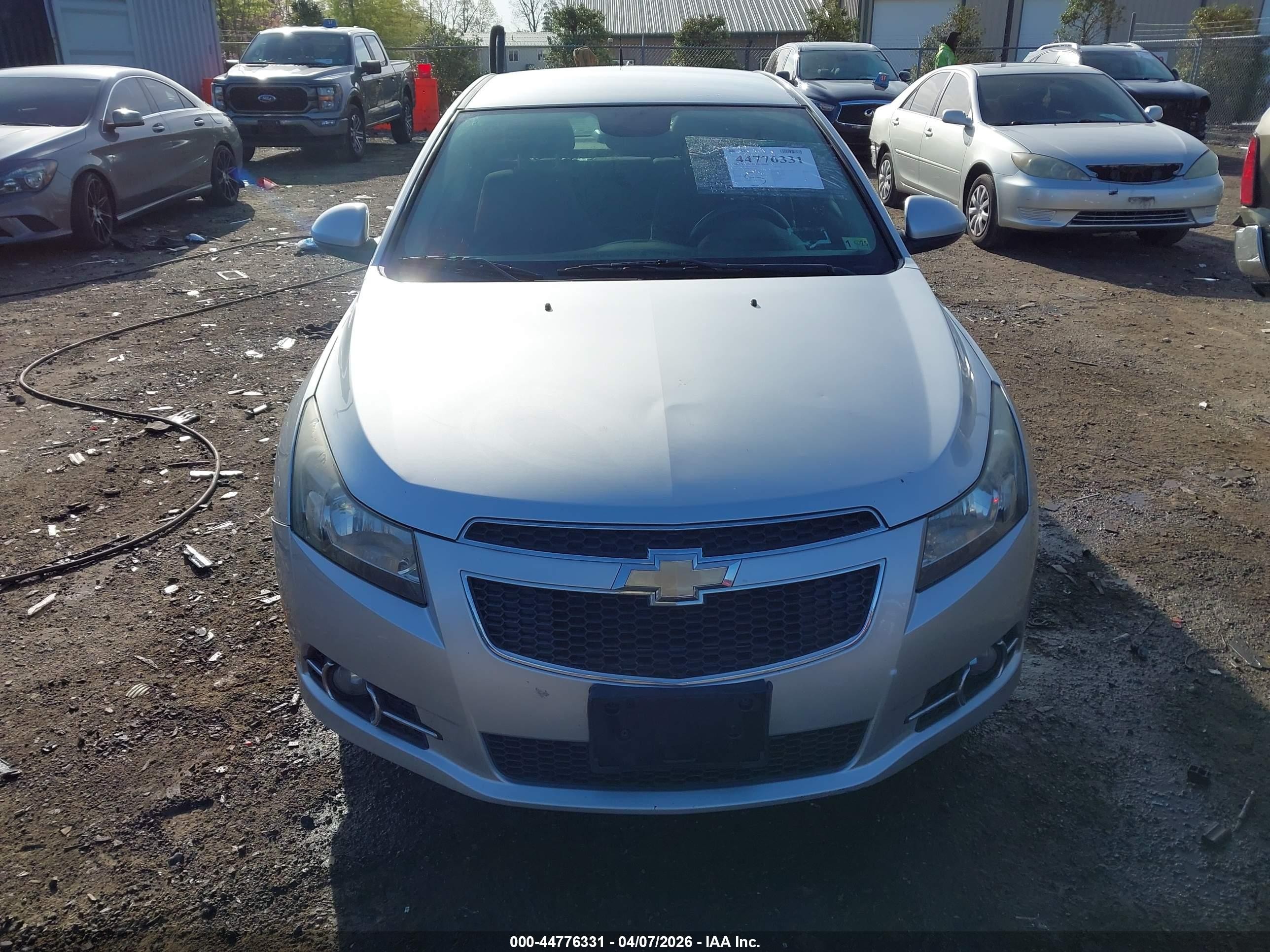 2013 Chevrolet Cruze 1lt Auto Silver vin: 1G1PC5SB8D7167455