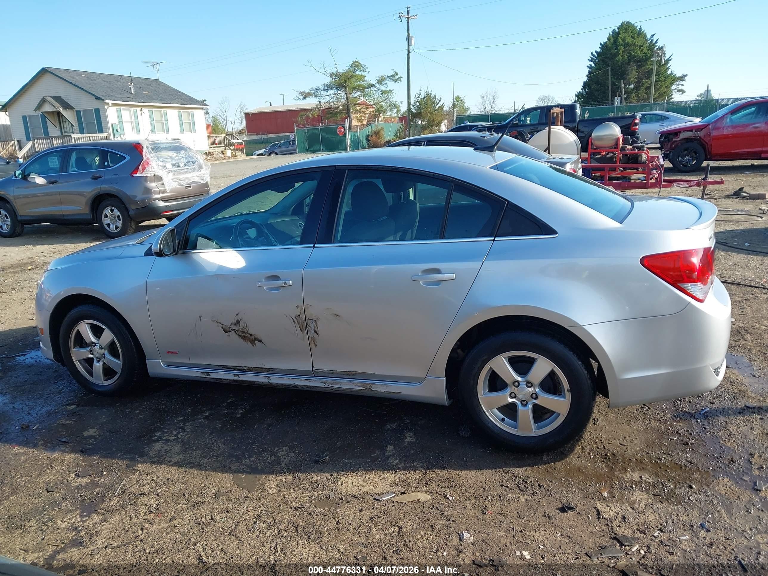 2013 Chevrolet Cruze 1lt Auto Silver vin: 1G1PC5SB8D7167455