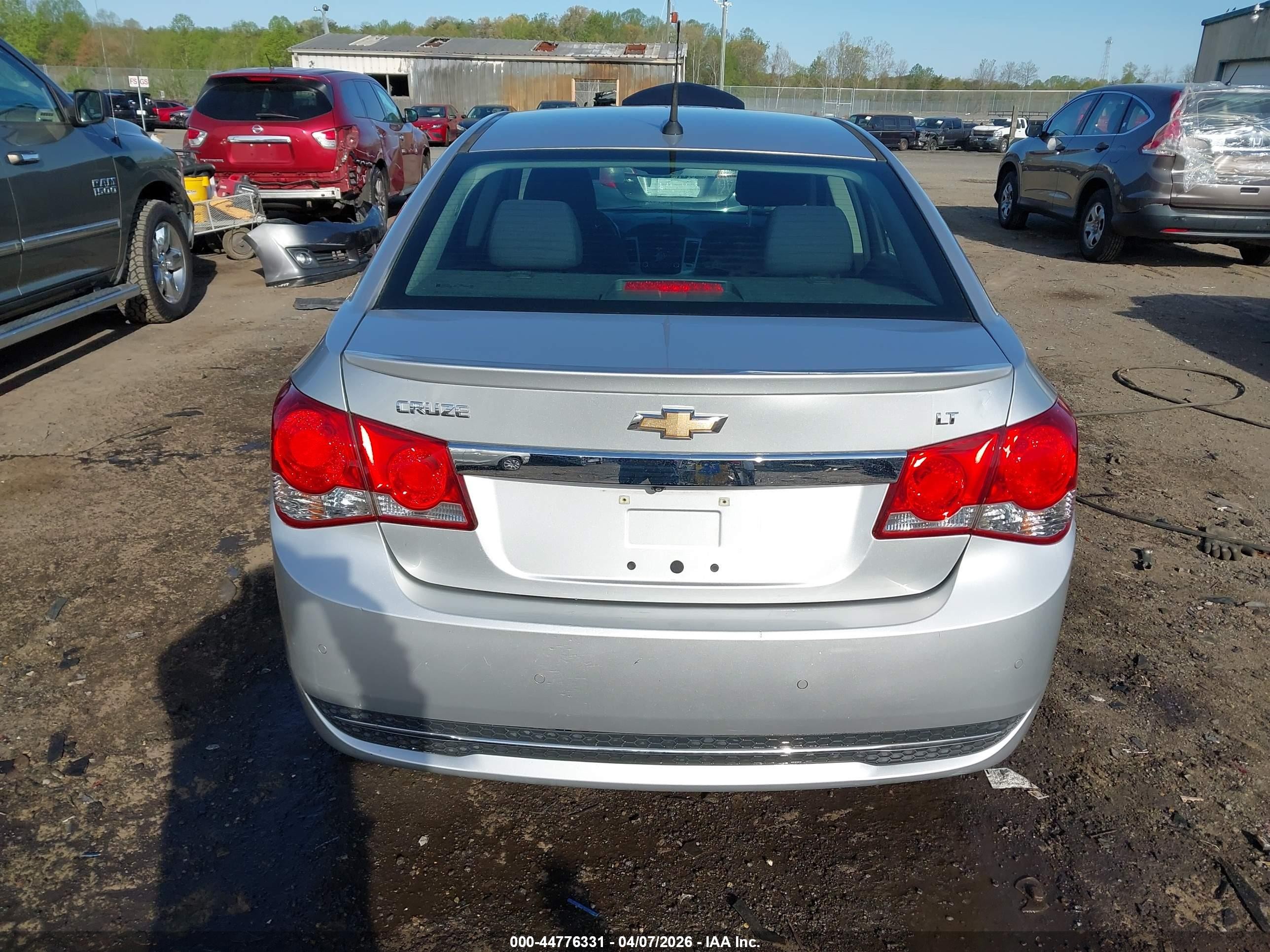 2013 Chevrolet Cruze 1lt Auto Silver vin: 1G1PC5SB8D7167455