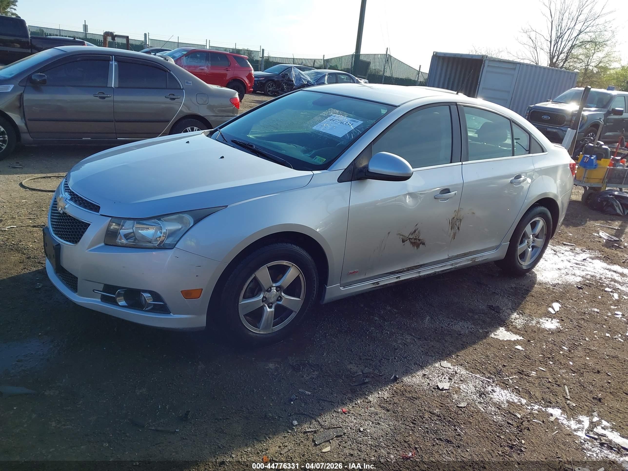 2013 Chevrolet Cruze 1lt Auto Silver vin: 1G1PC5SB8D7167455
