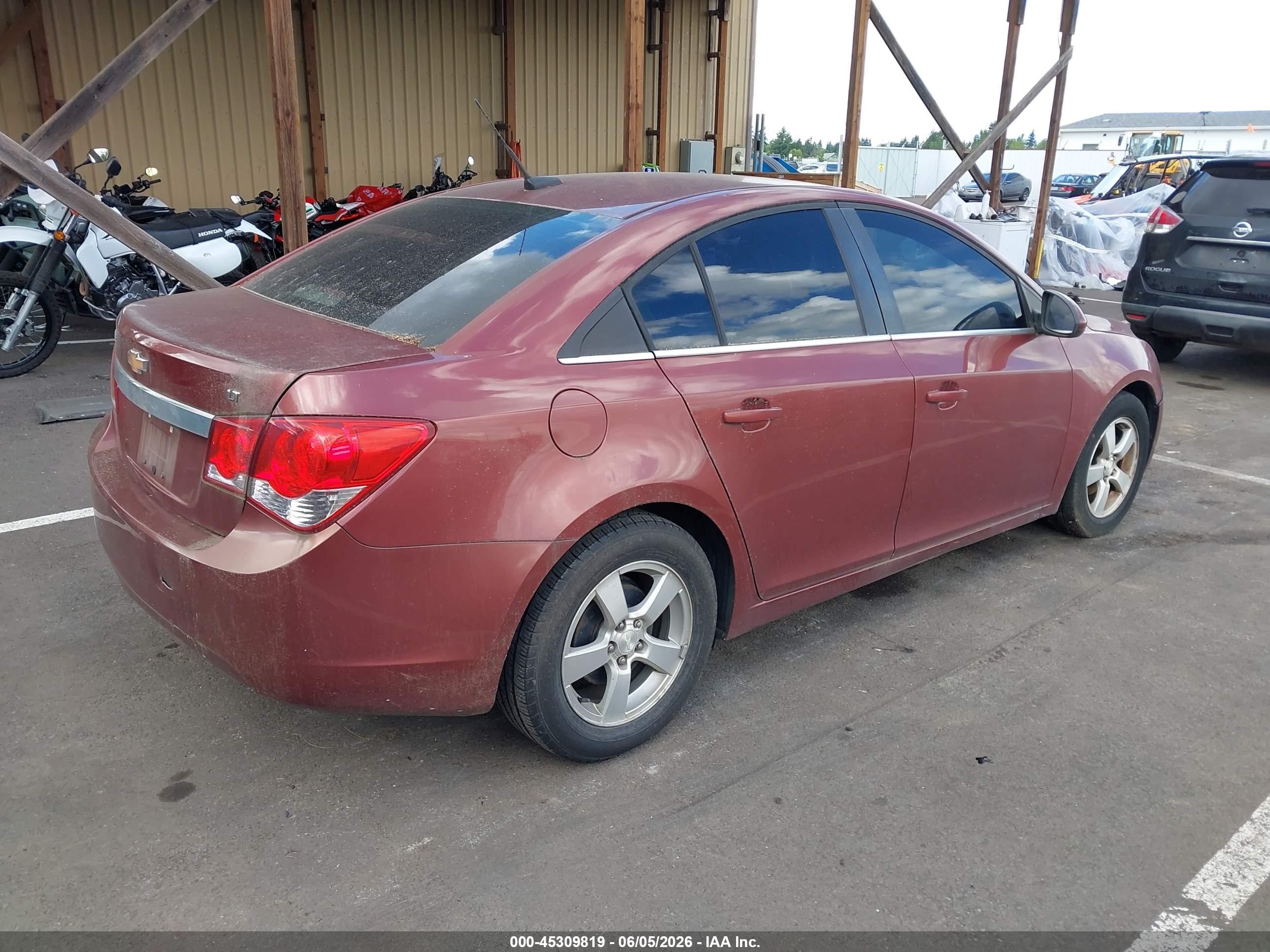 2013 Chevrolet Cruze 1lt Auto Red vin: 1G1PC5SB8D7174325