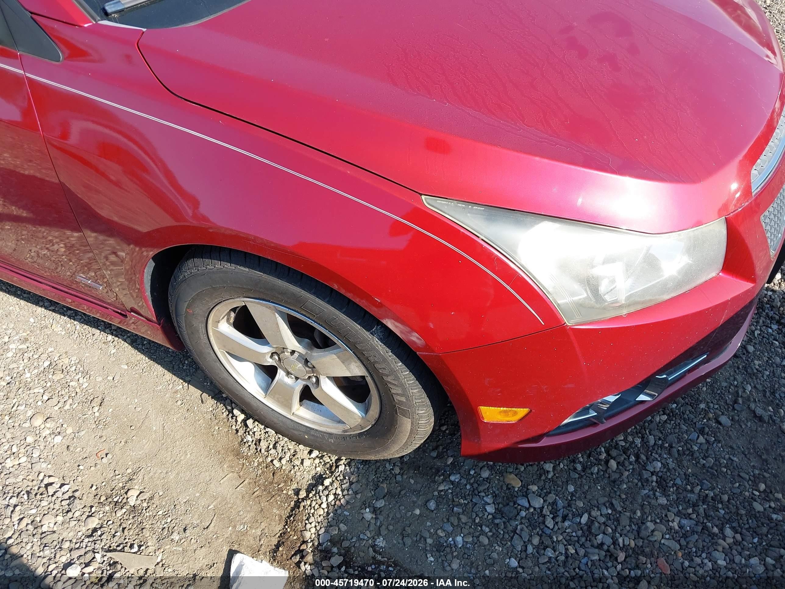 2013 Chevrolet Cruze 1lt Auto Red vin: 1G1PC5SB8D7177662