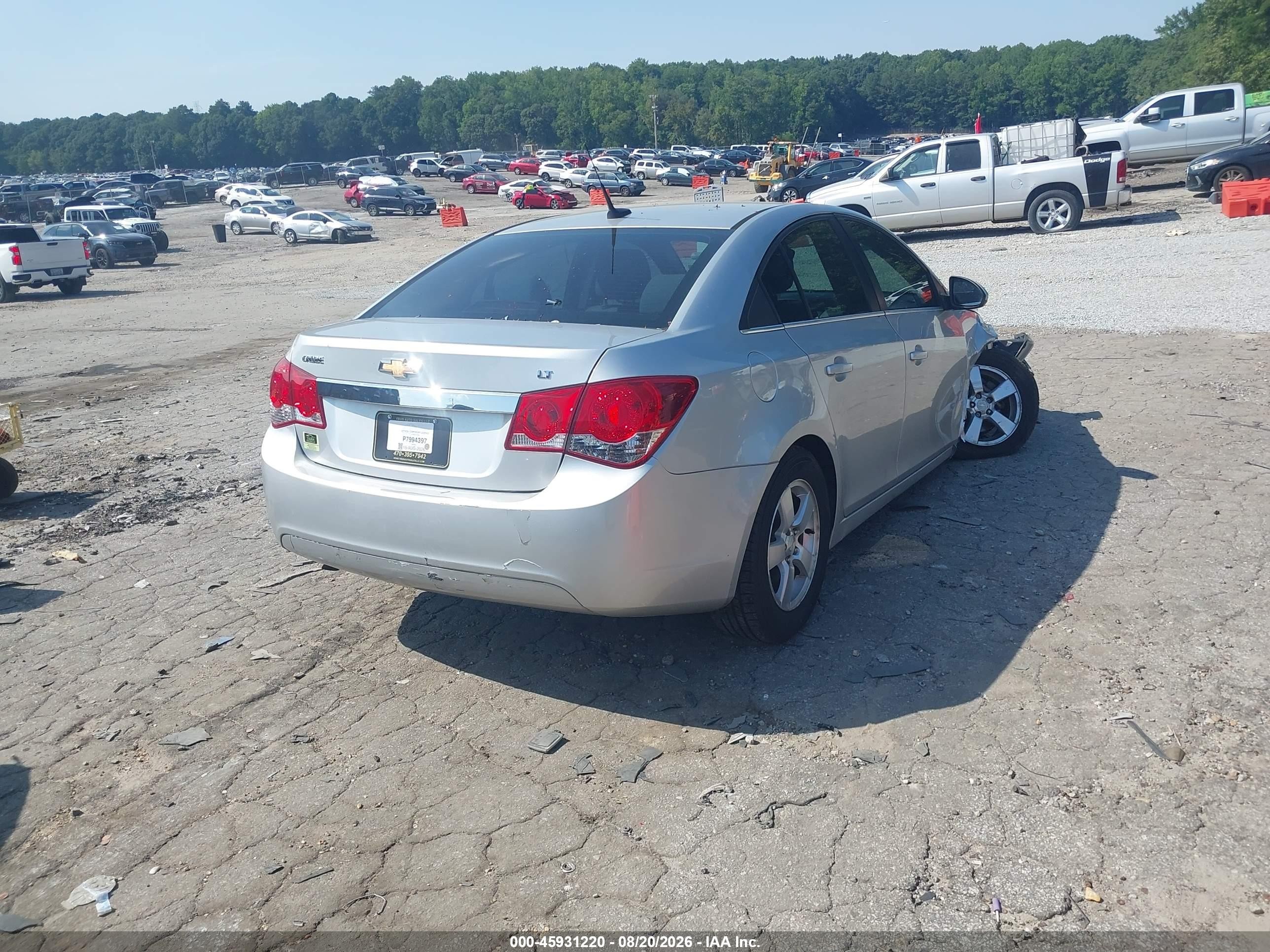 2013 Chevrolet Cruze 1lt Auto Silver vin: 1G1PC5SB8D7183168