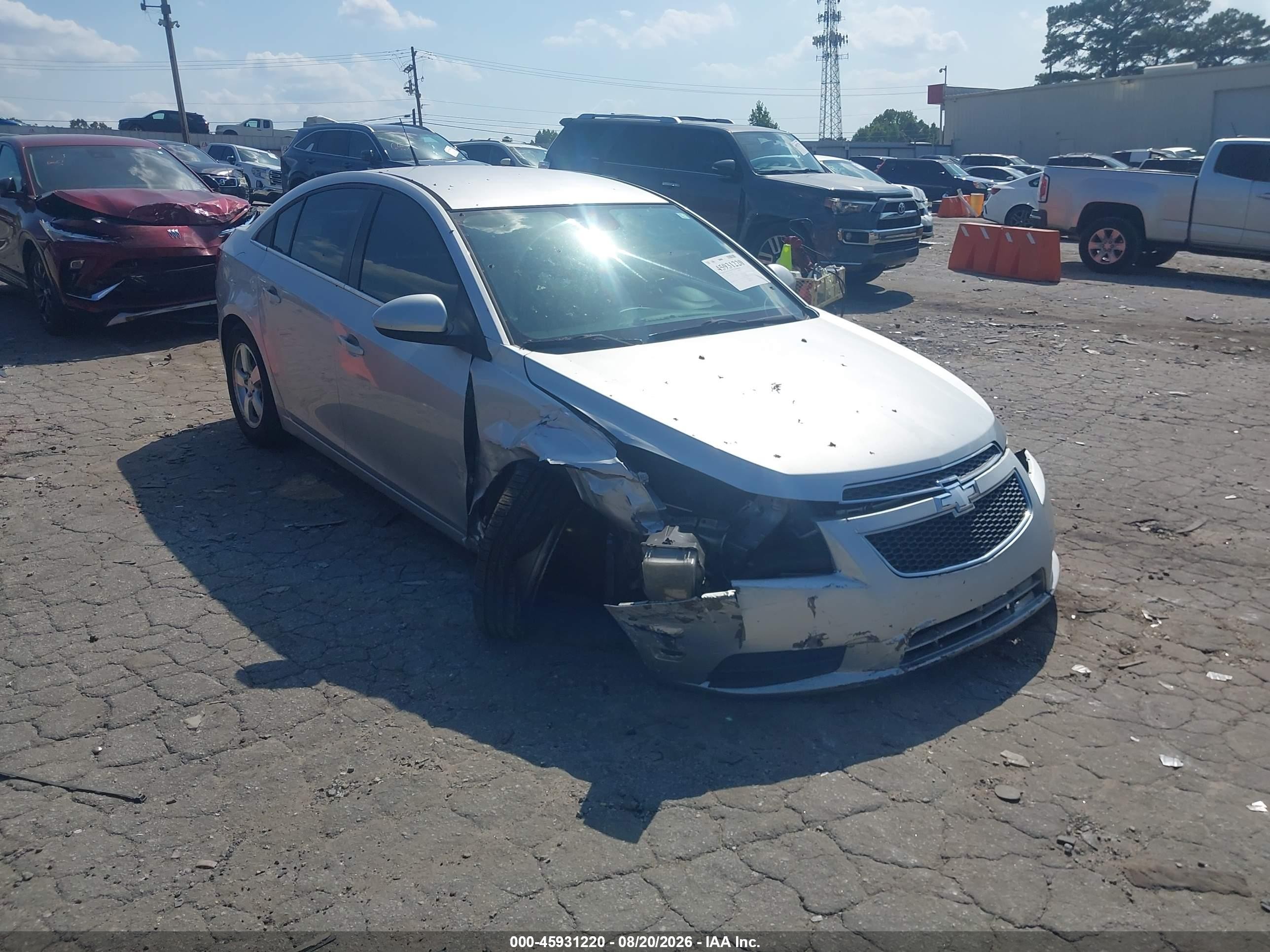 2013 Chevrolet Cruze 1lt Auto Silver vin: 1G1PC5SB8D7183168