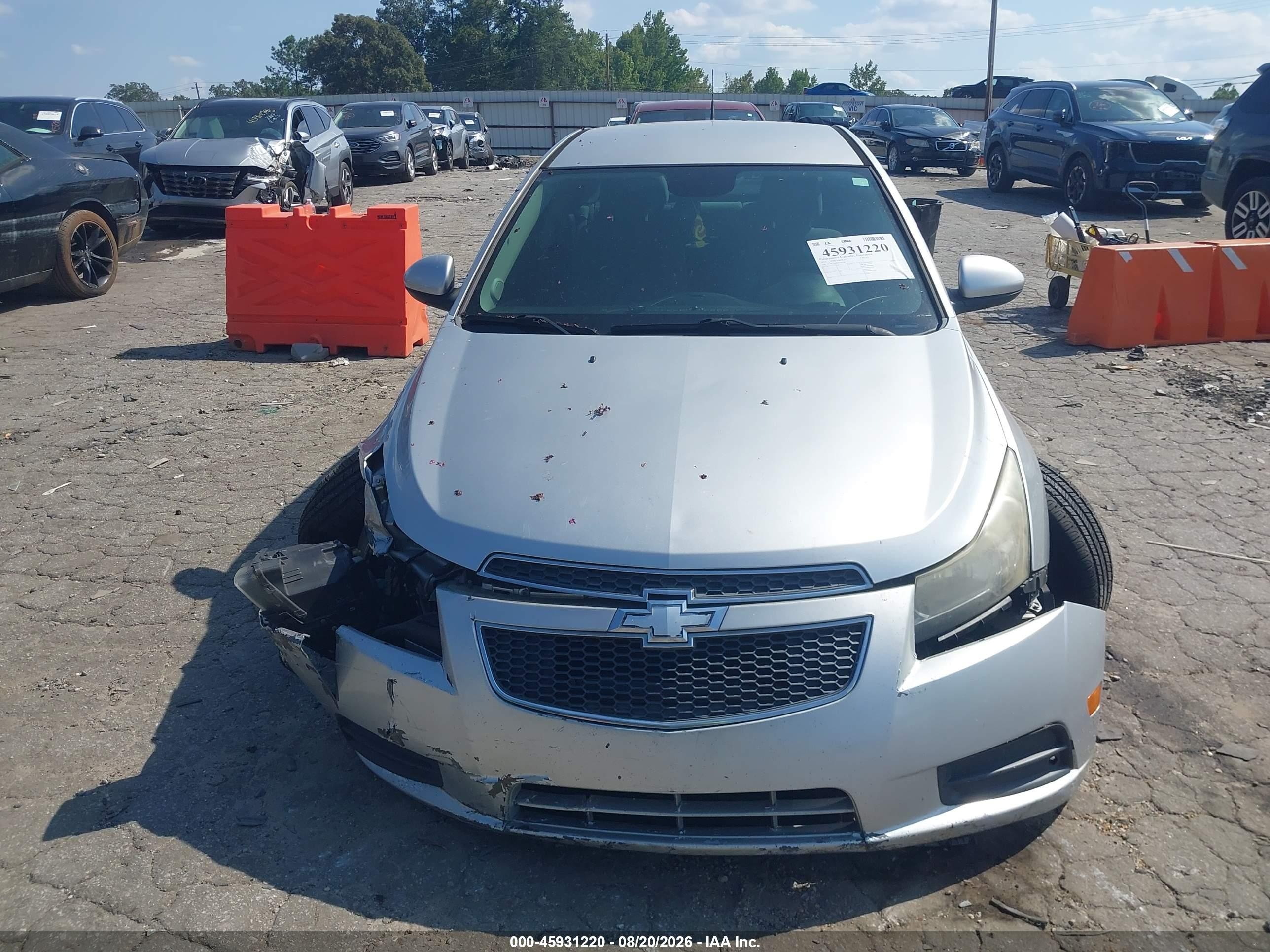 2013 Chevrolet Cruze 1lt Auto Silver vin: 1G1PC5SB8D7183168