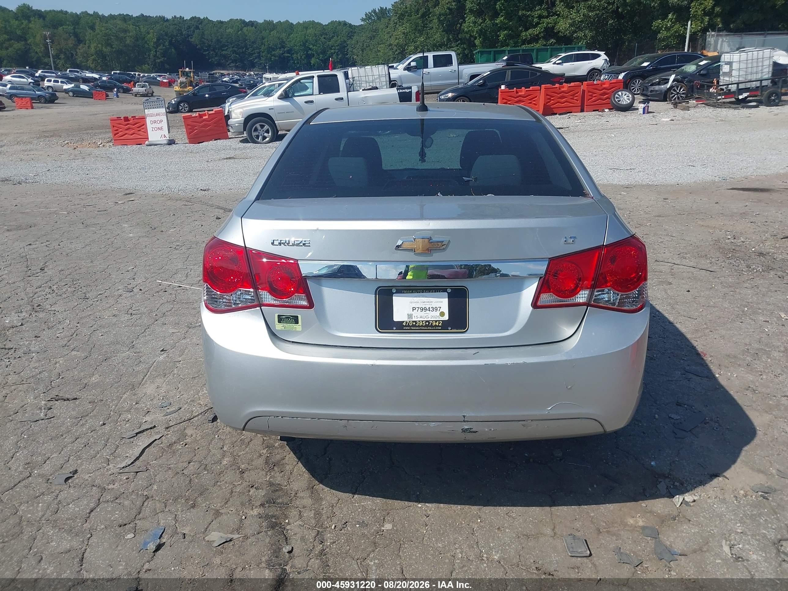 2013 Chevrolet Cruze 1lt Auto Silver vin: 1G1PC5SB8D7183168