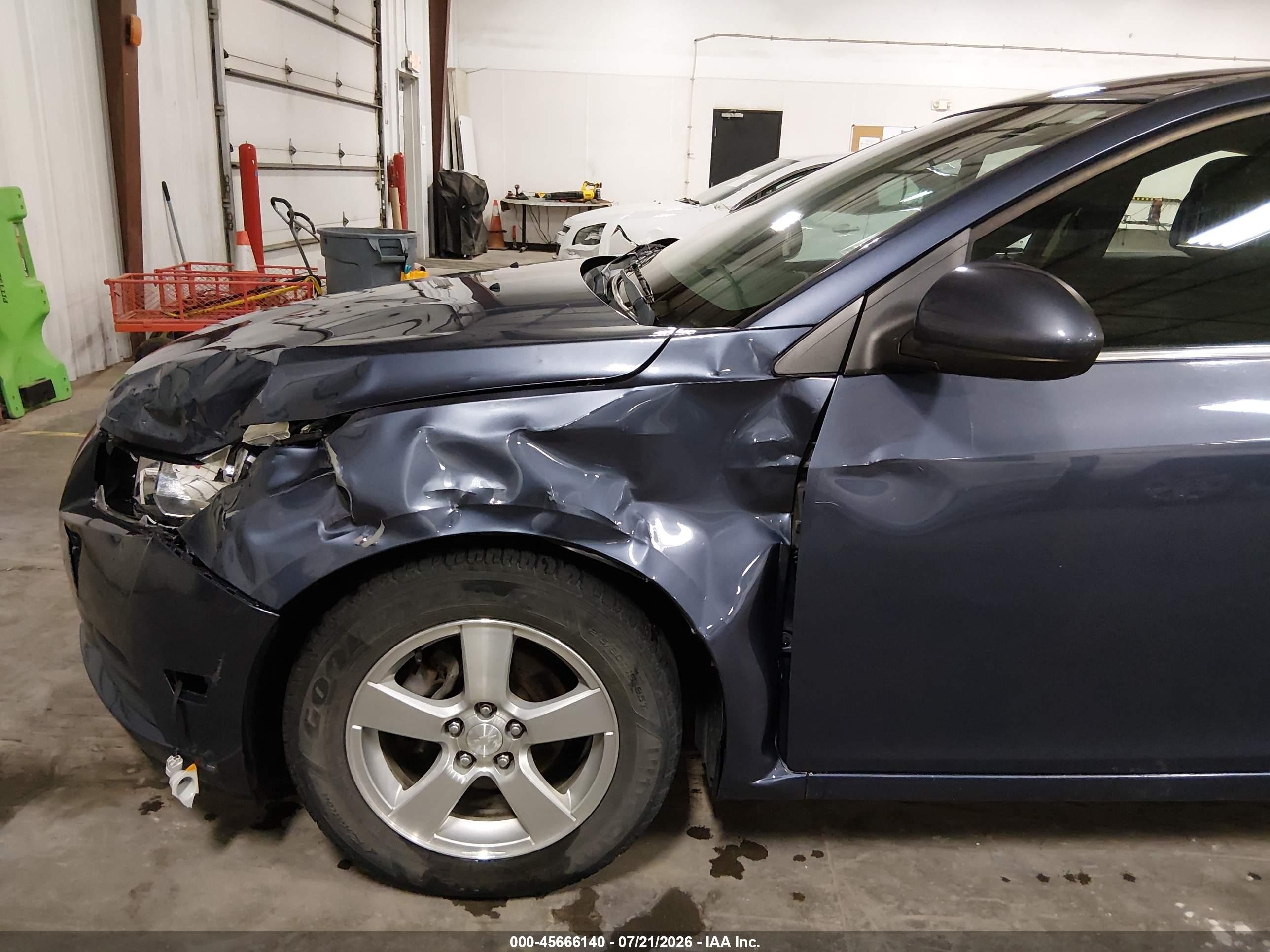 2013 Chevrolet Cruze 1lt Auto Light Blue vin: 1G1PC5SB8D7310498