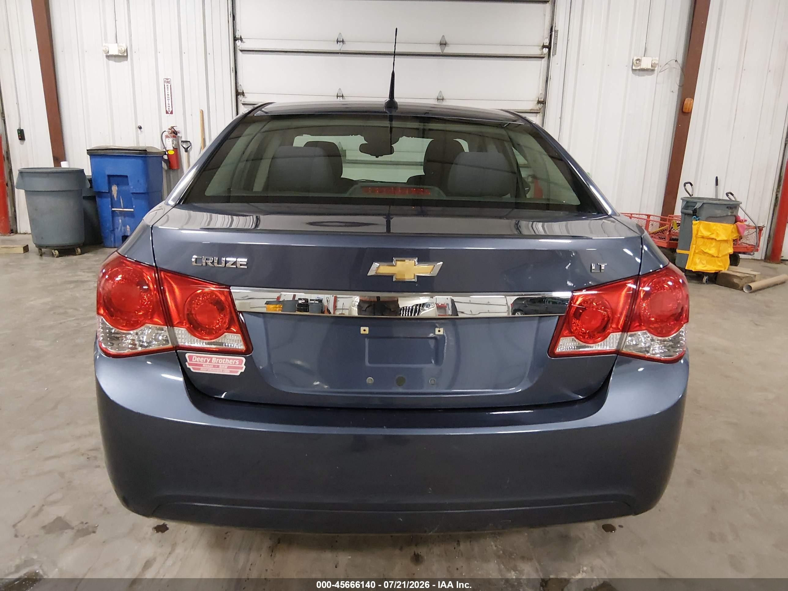 2013 Chevrolet Cruze 1lt Auto Light Blue vin: 1G1PC5SB8D7310498