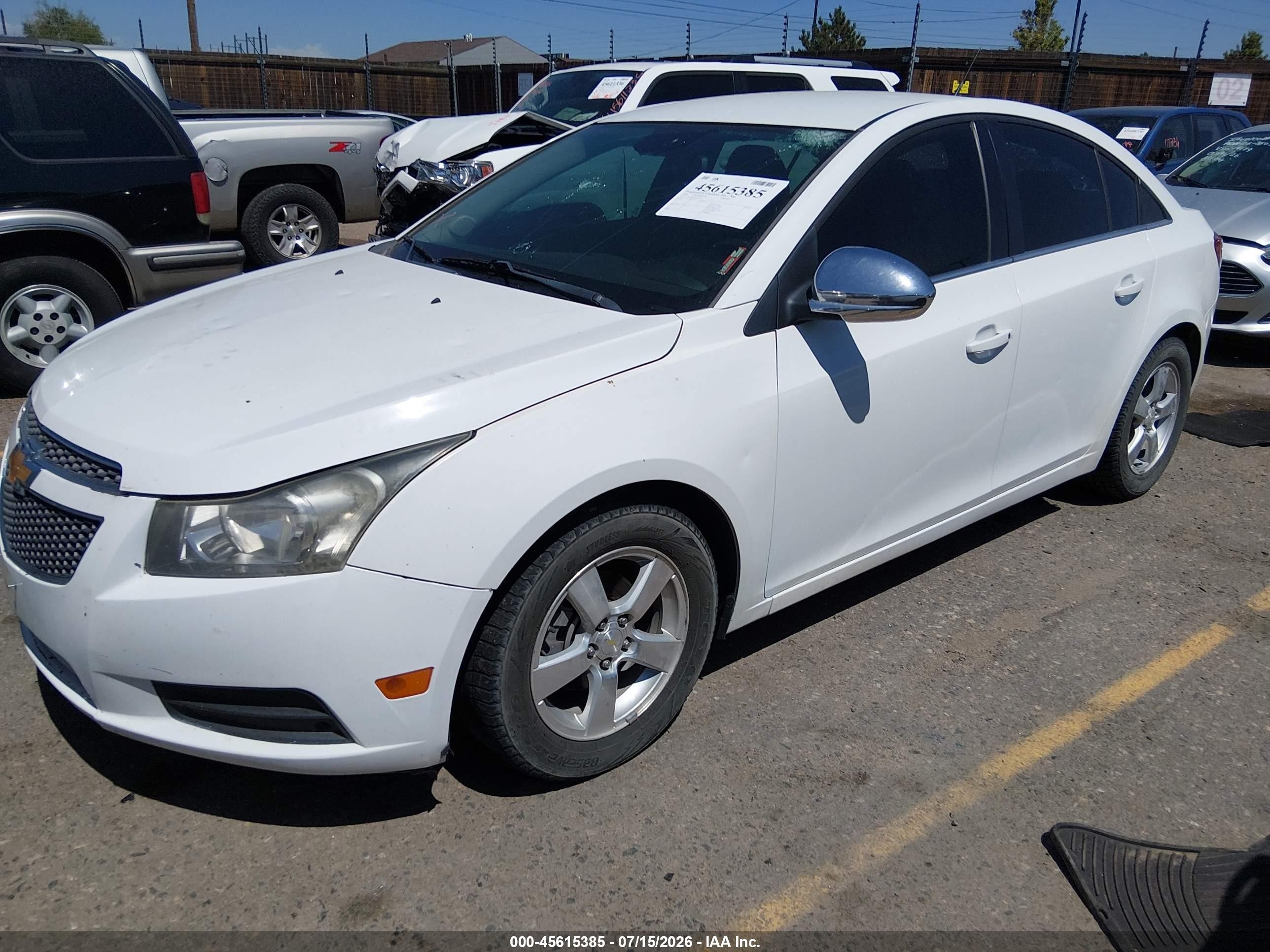 2014 Chevrolet Cruze 1lt Auto White vin: 1G1PC5SB8E7123568