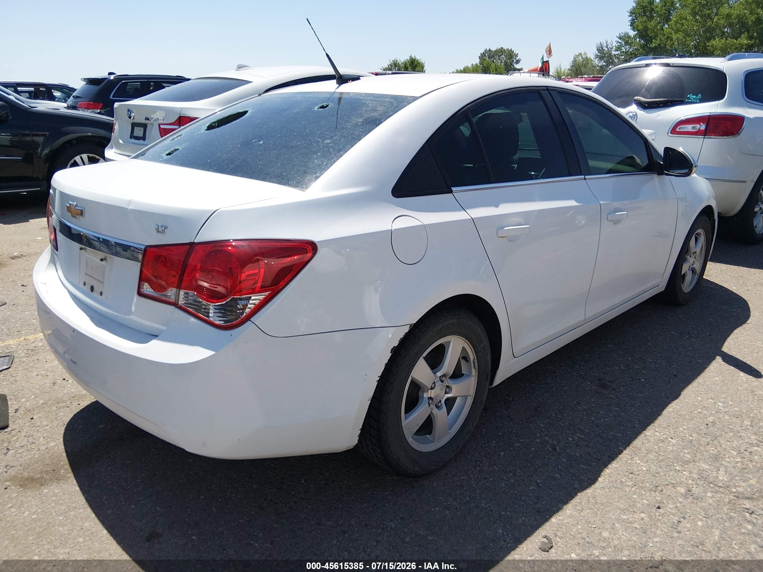 2014 Chevrolet Cruze 1lt Auto White vin: 1G1PC5SB8E7123568