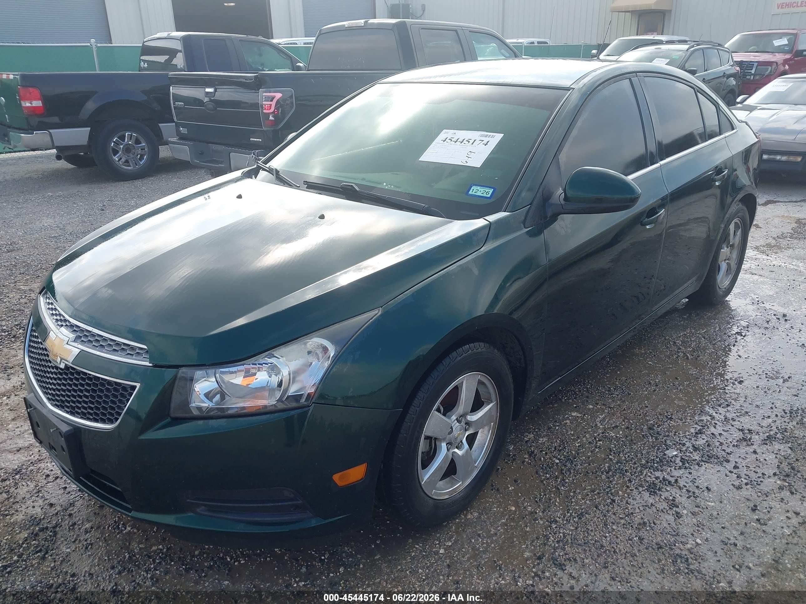 2014 Chevrolet Cruze 1lt Auto Green vin: 1G1PC5SB8E7163553