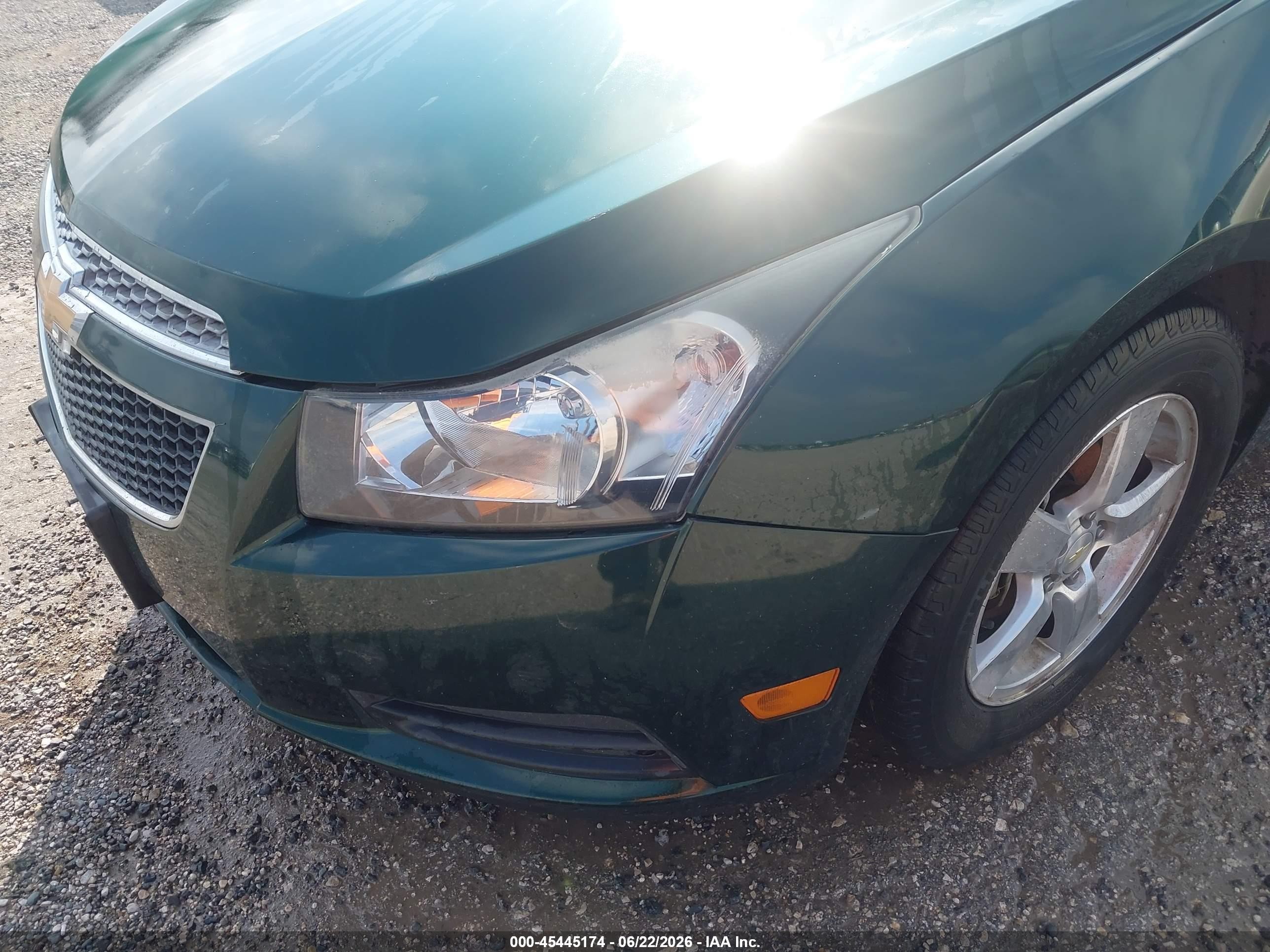 2014 Chevrolet Cruze 1lt Auto Green vin: 1G1PC5SB8E7163553